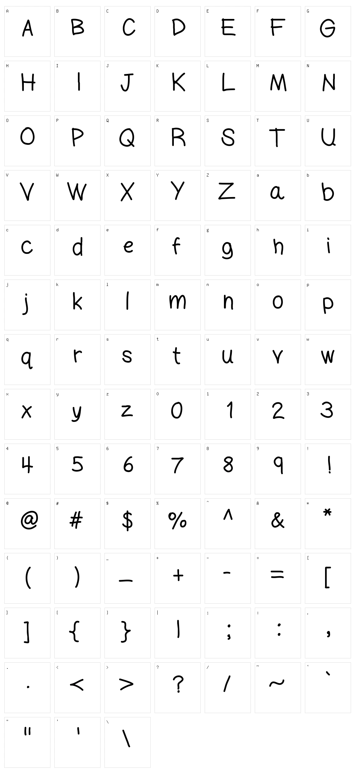 KB Darling MG Character Set