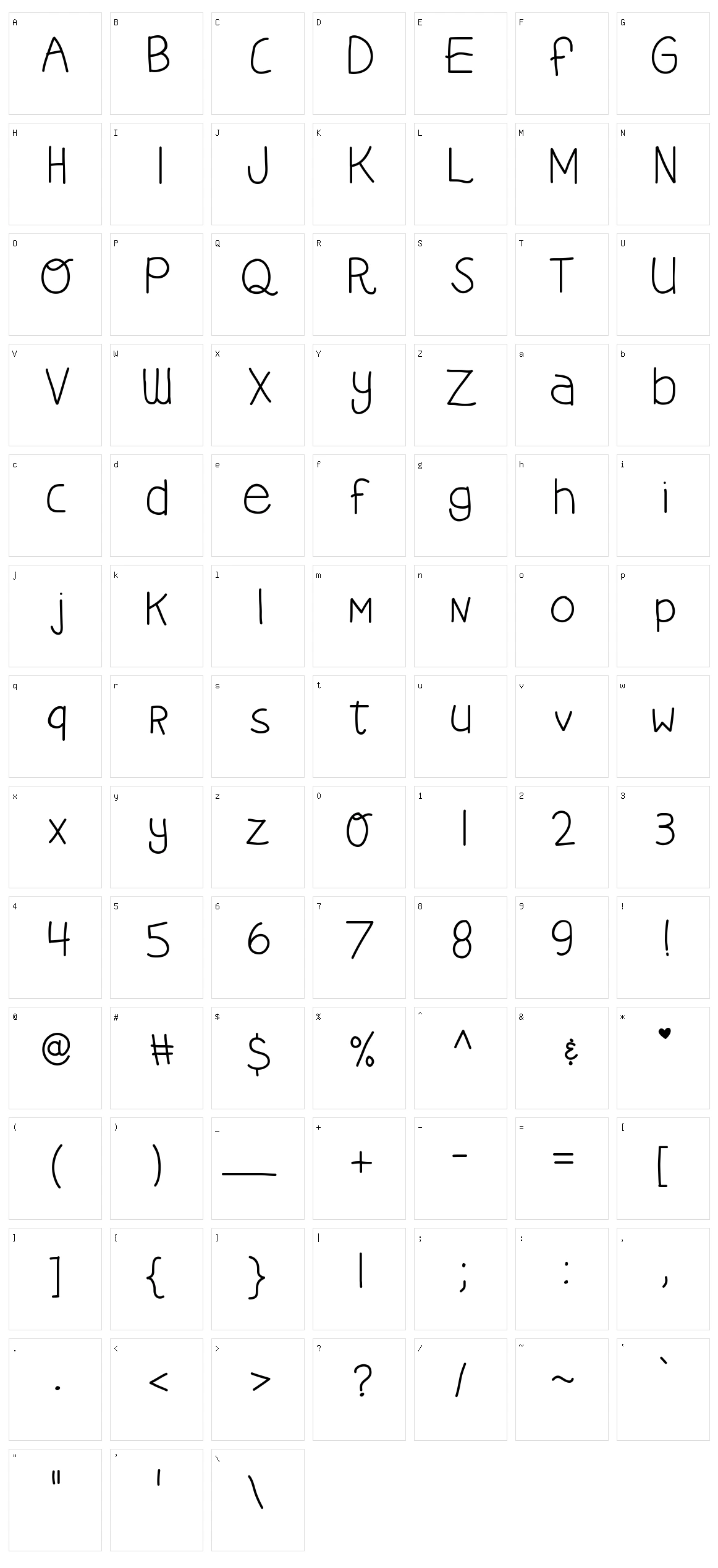 KB Earth Quake Character Set