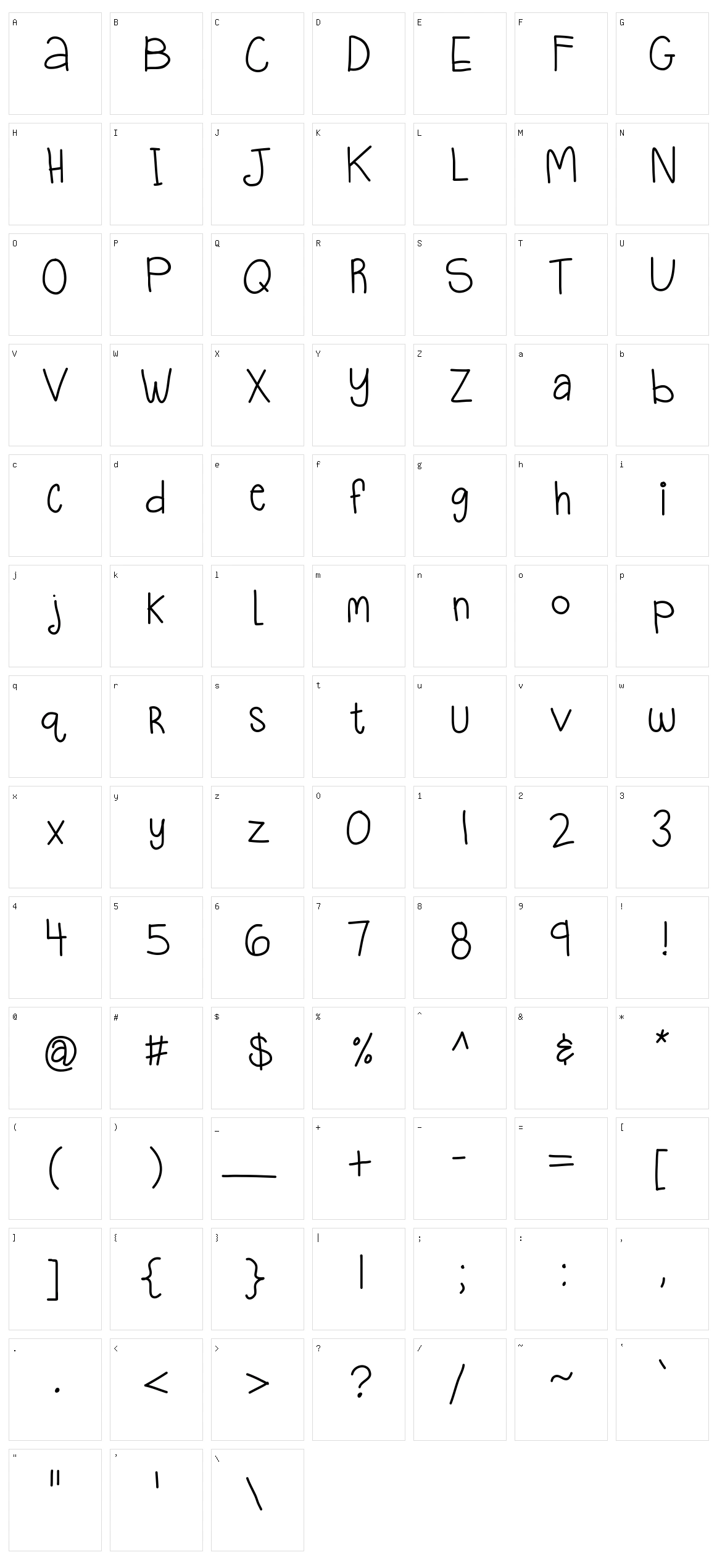 KB Quiet Stories Character Set