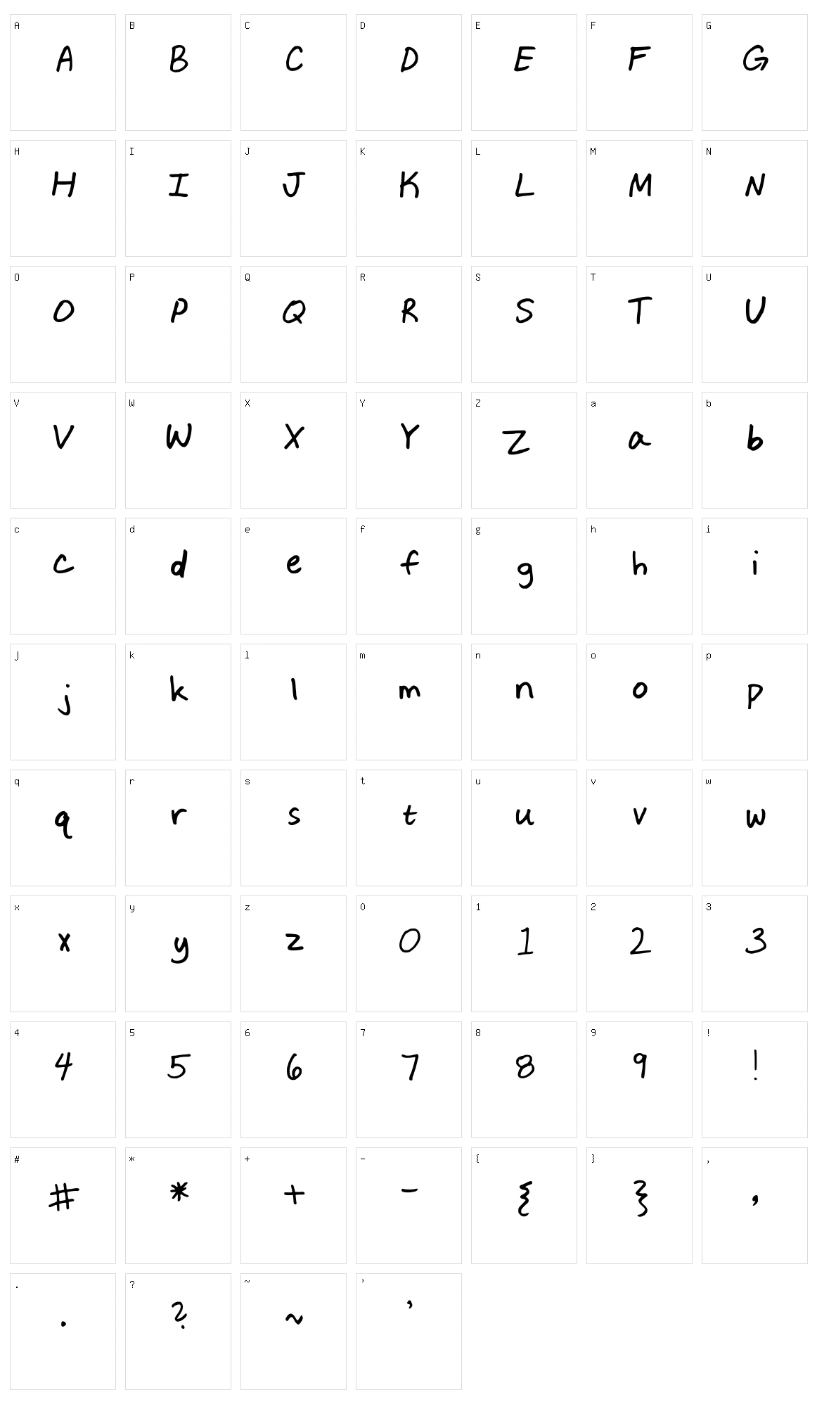 Keanas Sharpie Character Set