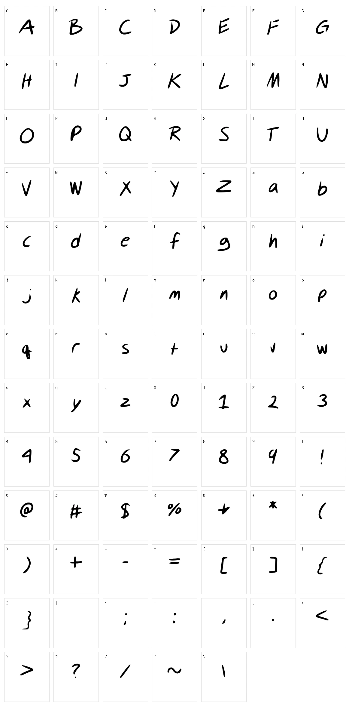 Keen Incisions Character Set