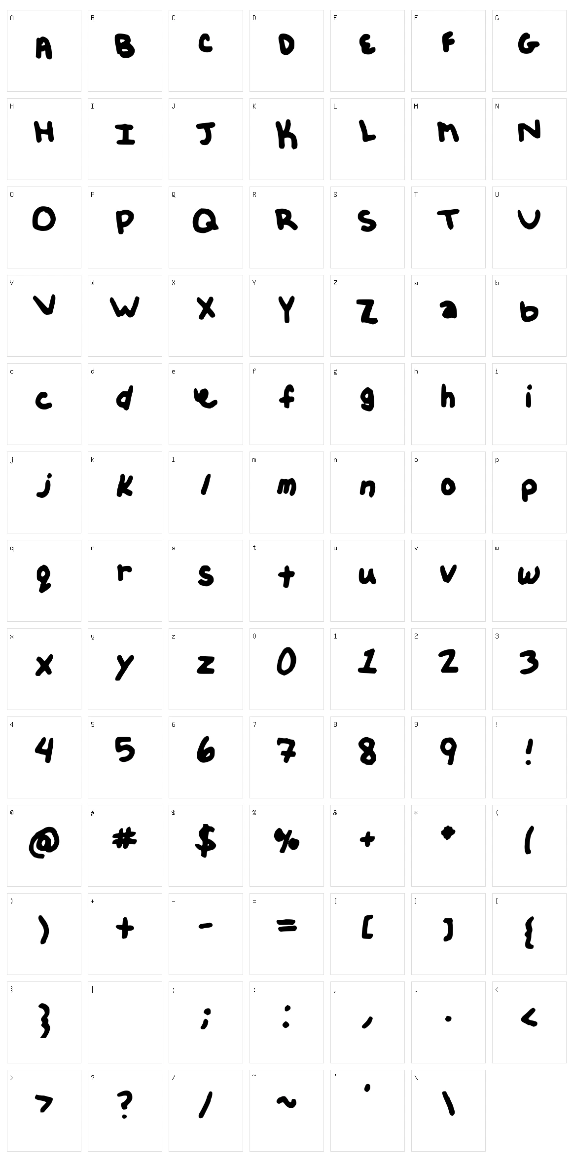 Kelissa Character Set