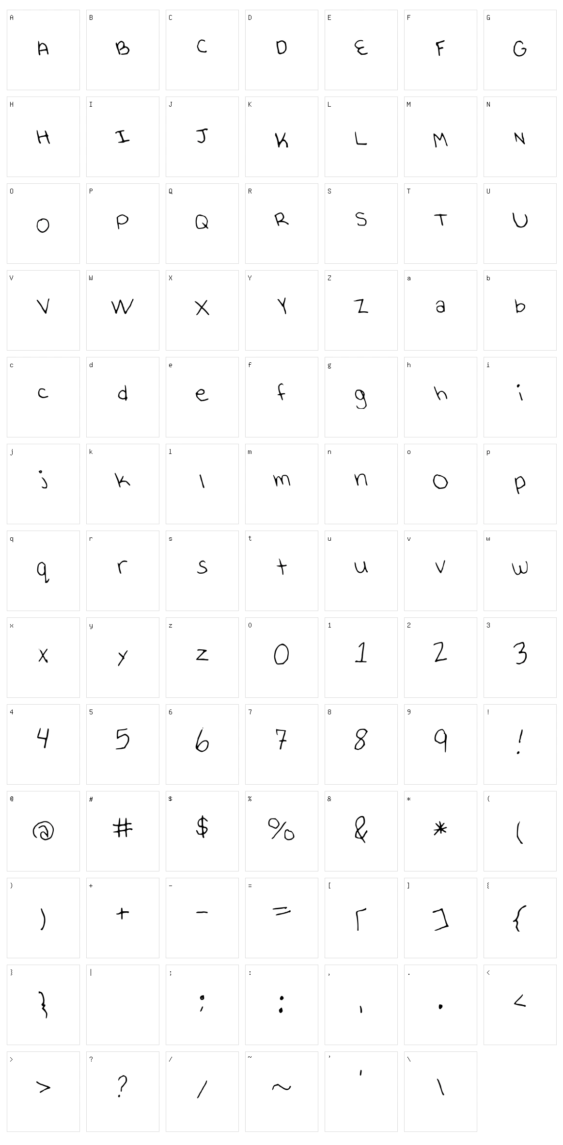 Kelissa Thin Character Set