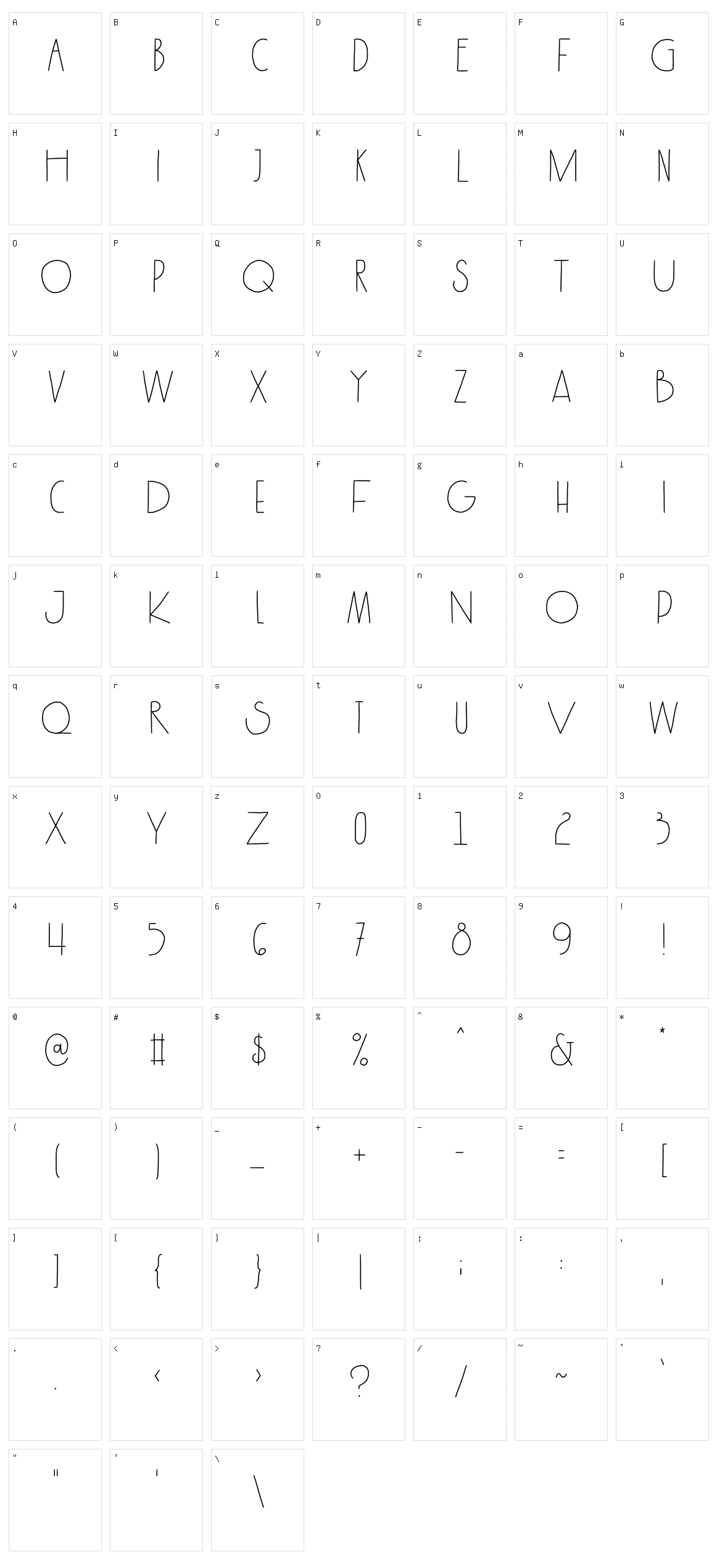 Kenzira Character Set