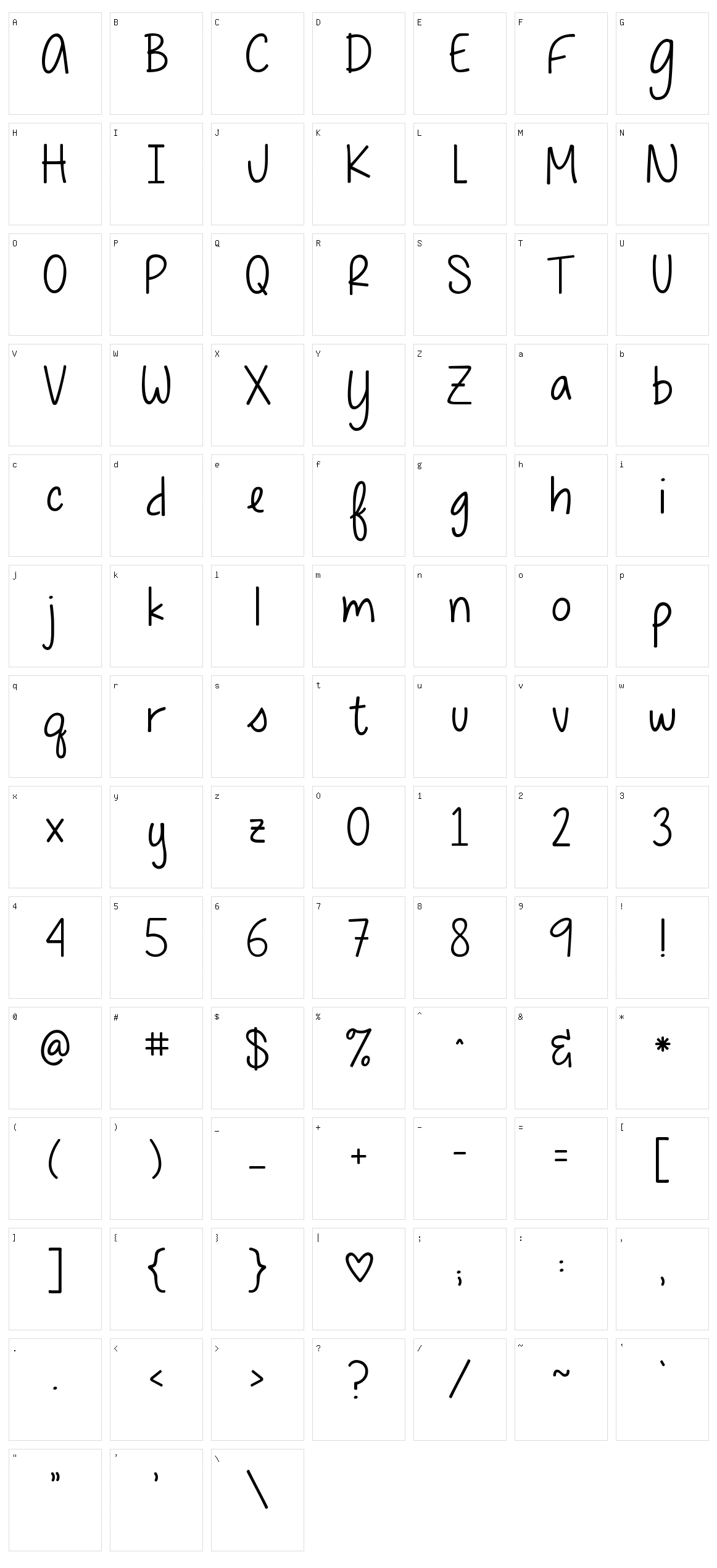 KG Begin Again Character Set