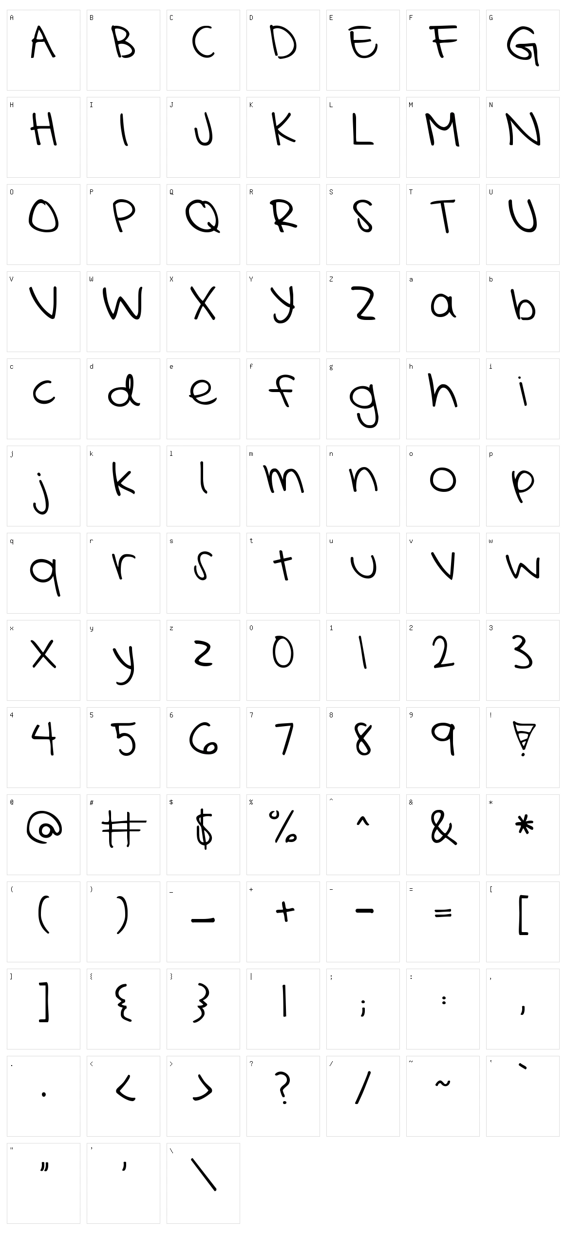 KG Mercy in the Morning Character Set