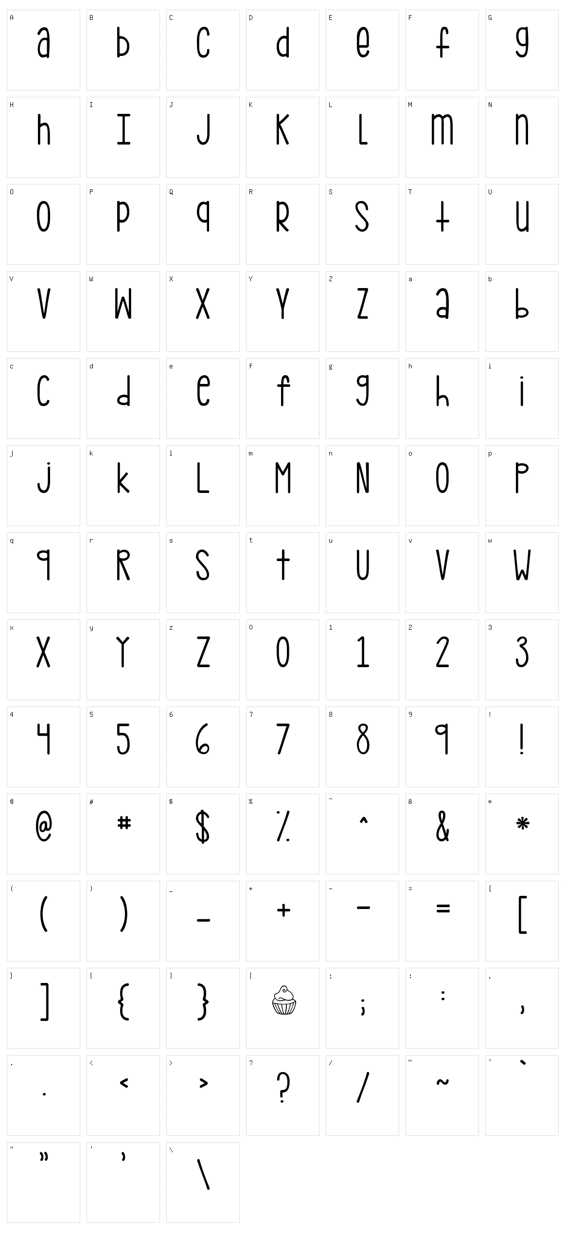 KG Pdx Bridgetown Character Set