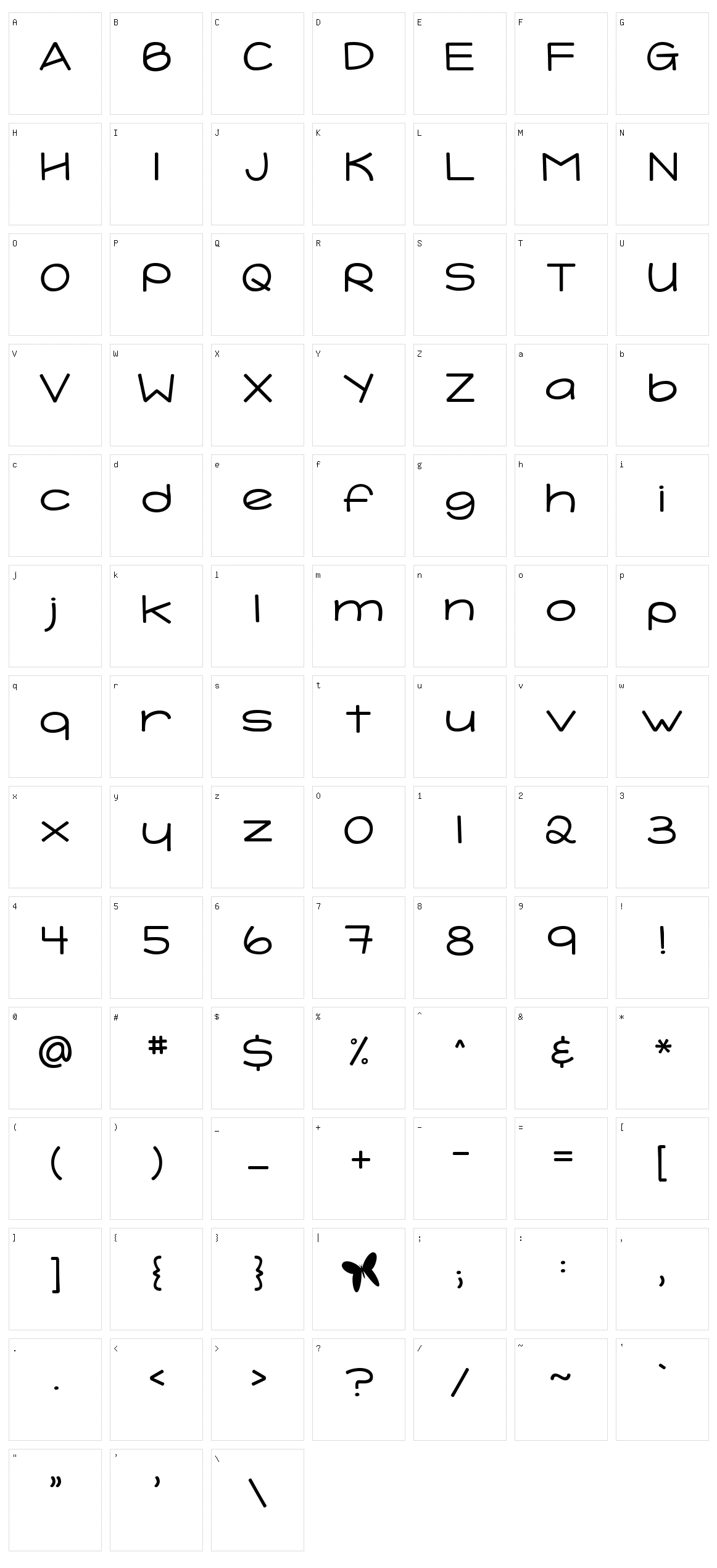 KG Tightrope Character Set