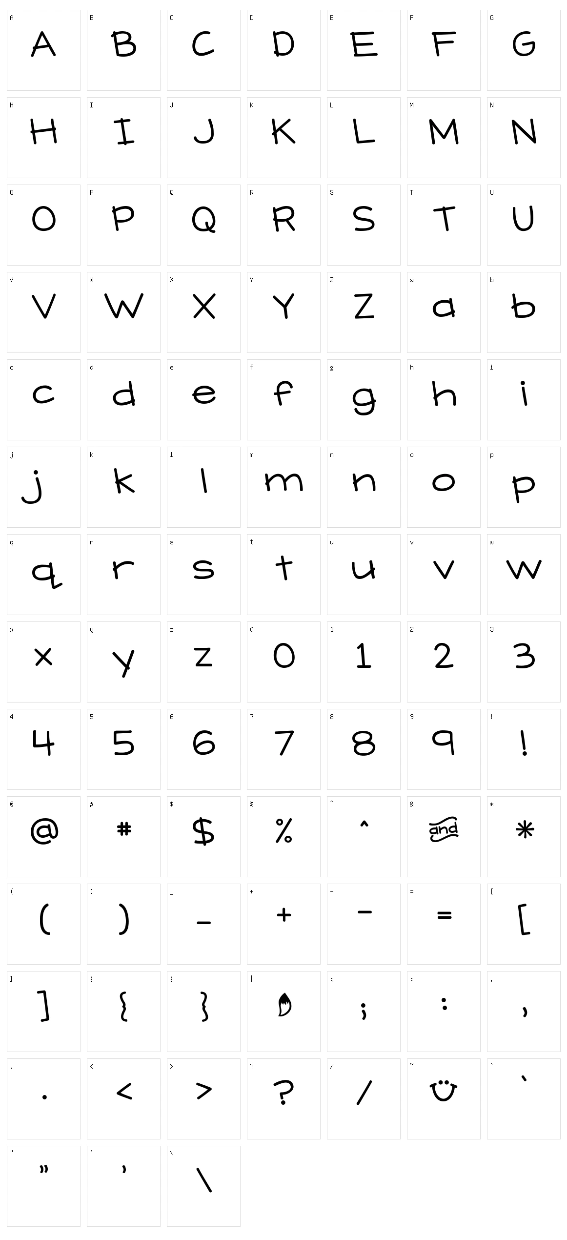 KG What Does the Fox Say Character Set