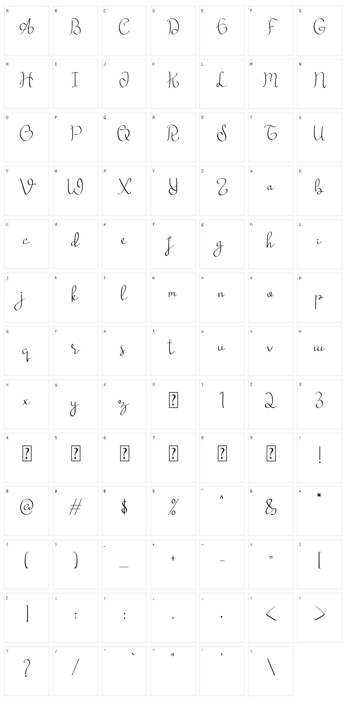 Khatabi Character Set