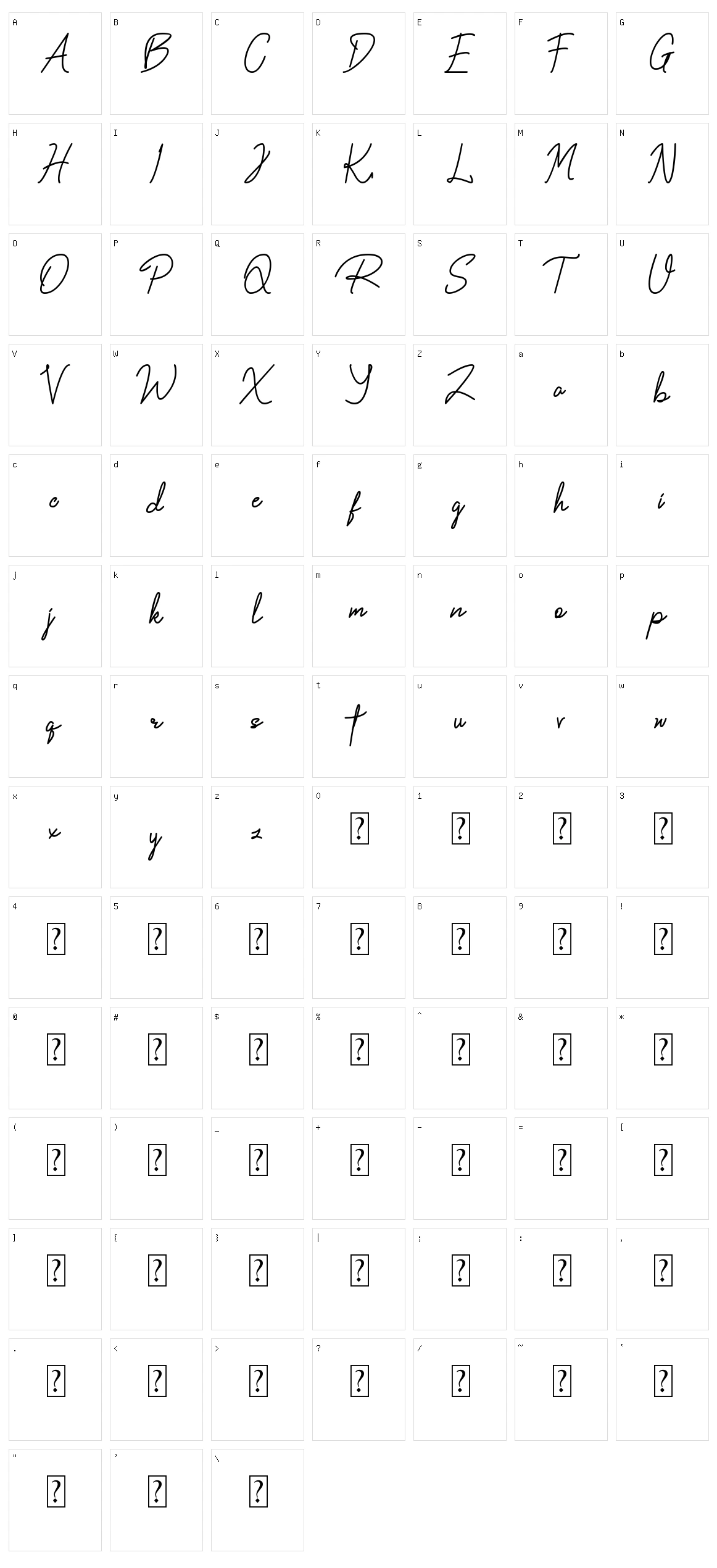 Khothambook Character Set
