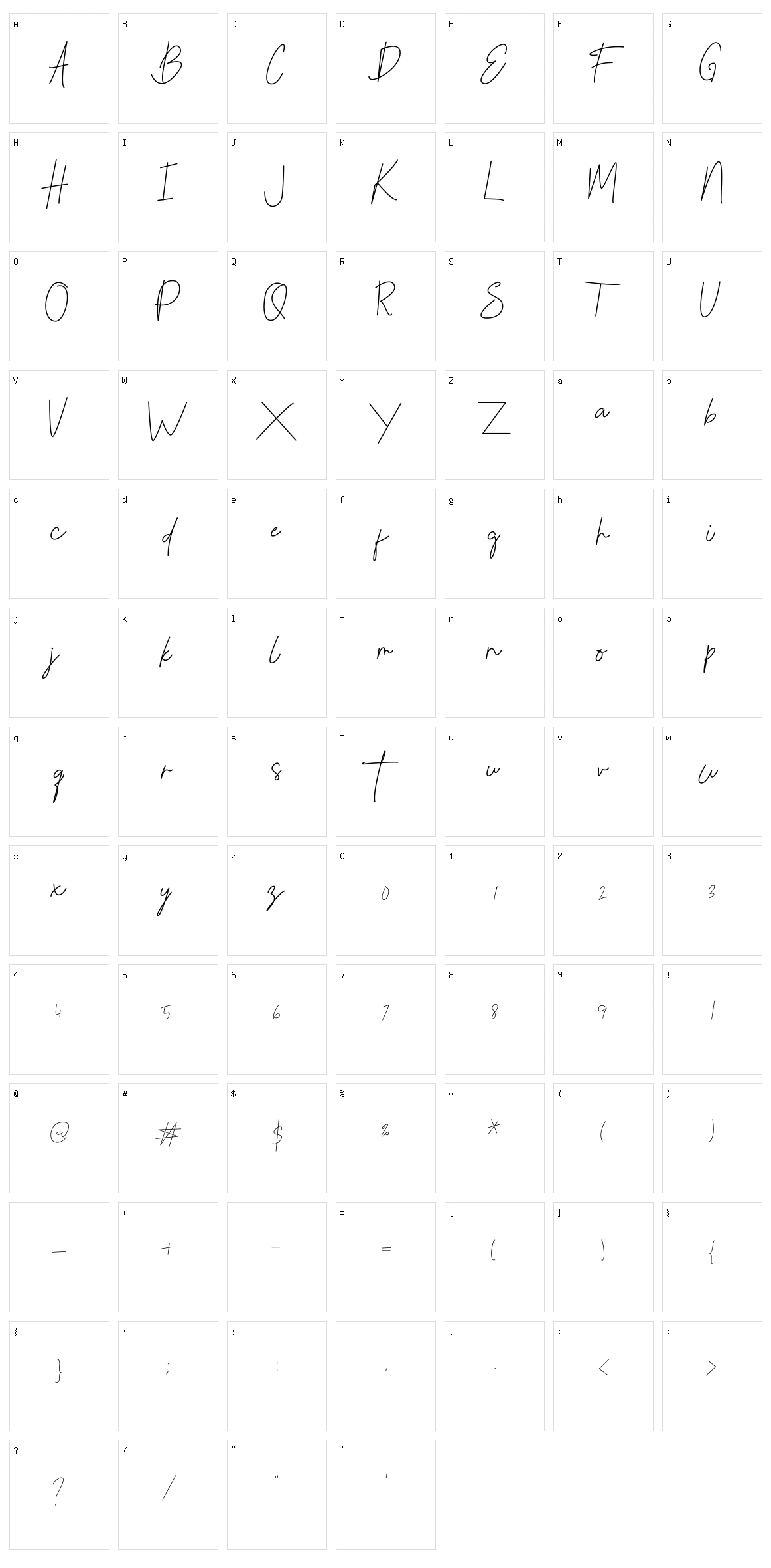 Khotijah Character Set