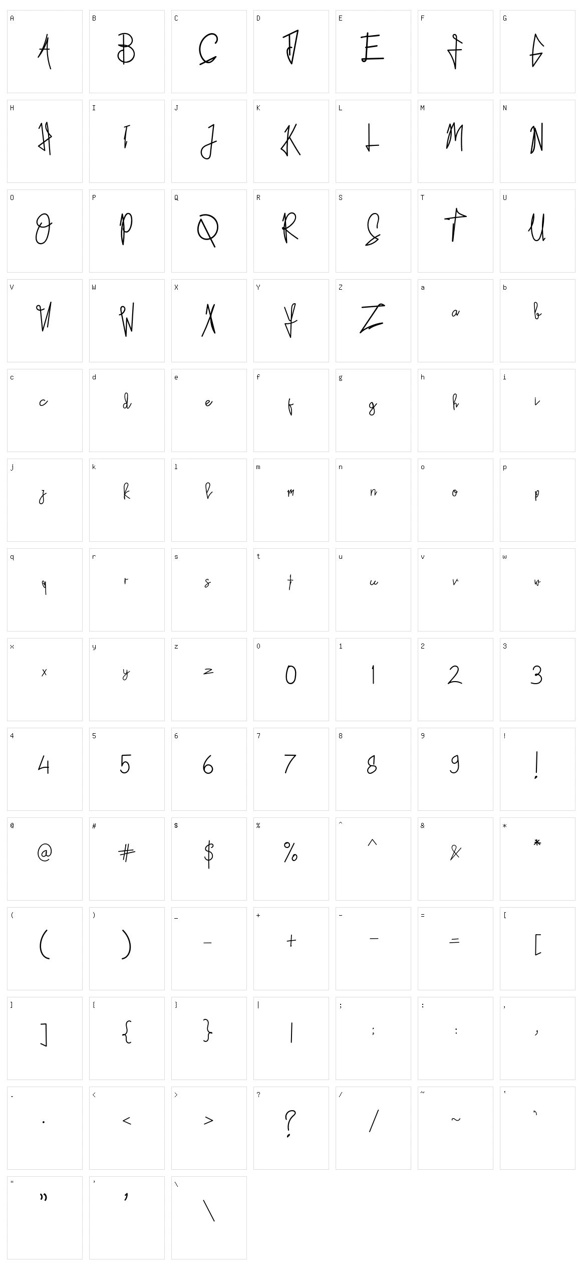 Kid Rough Character Set