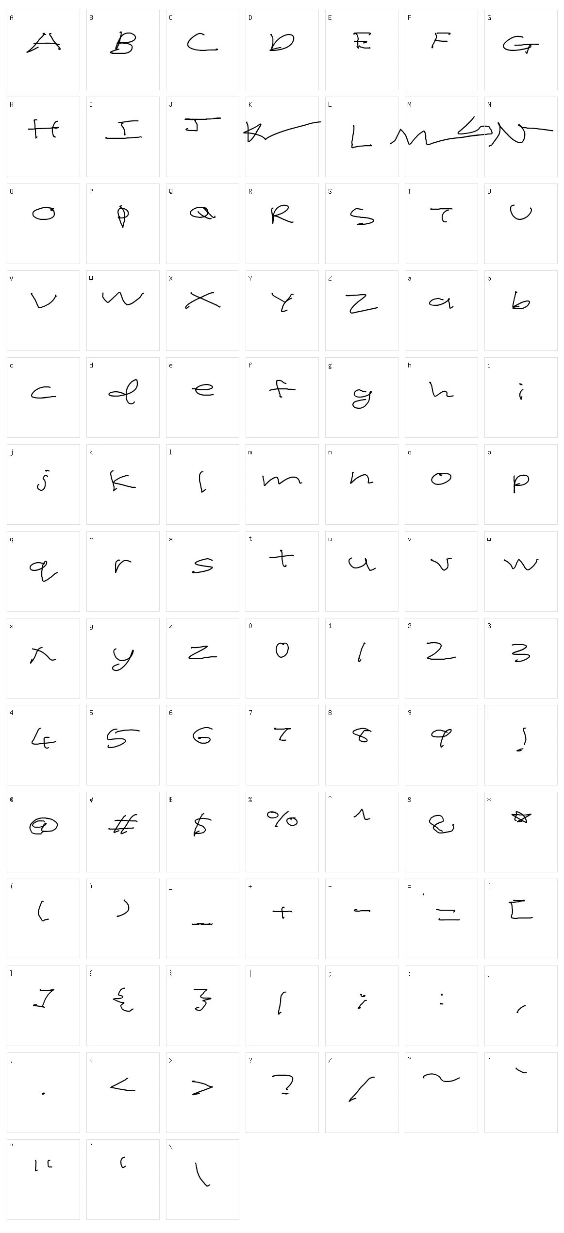 Kid's Write Character Set
