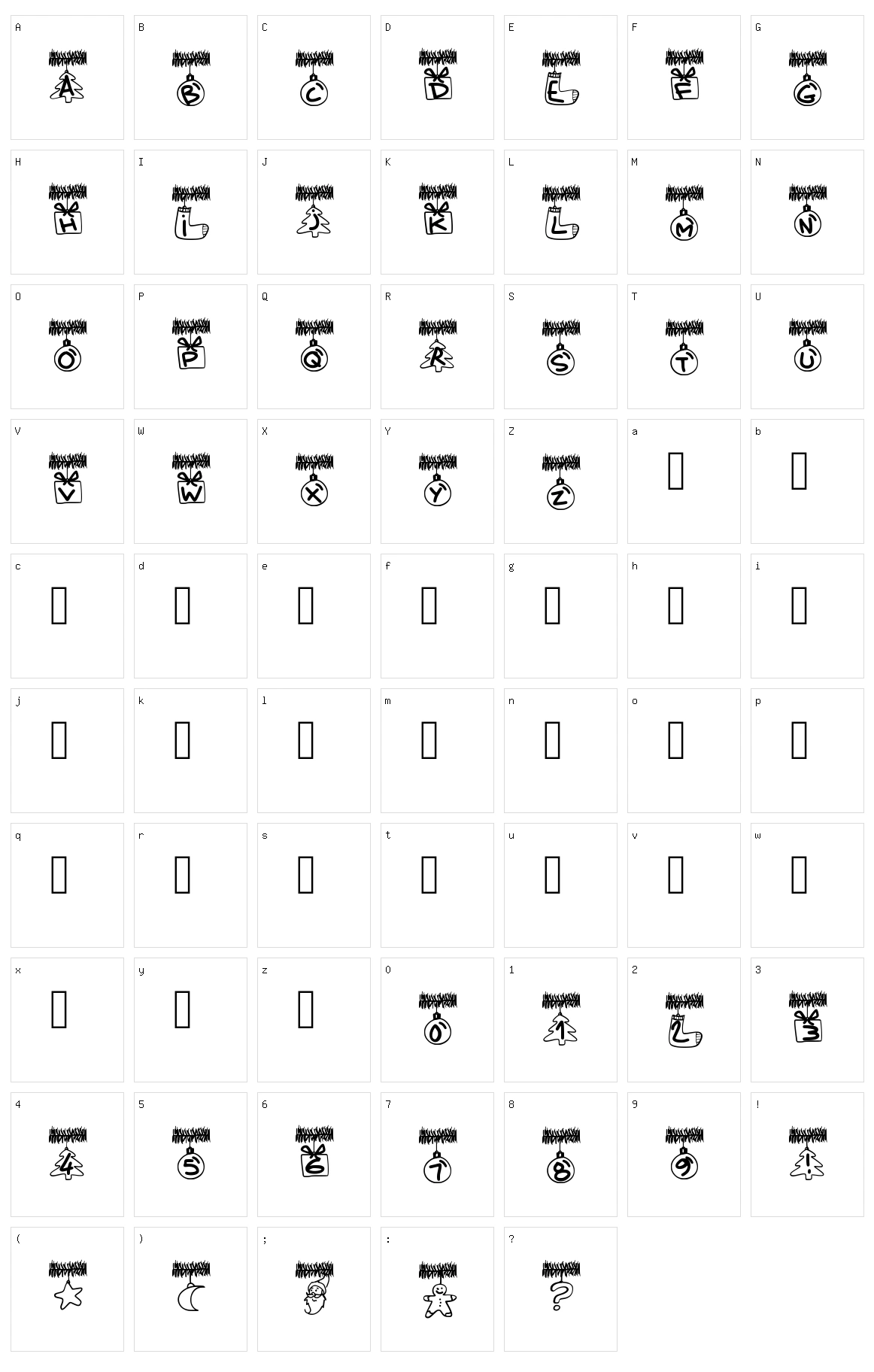 PW Christmas Tinsel Character Set
