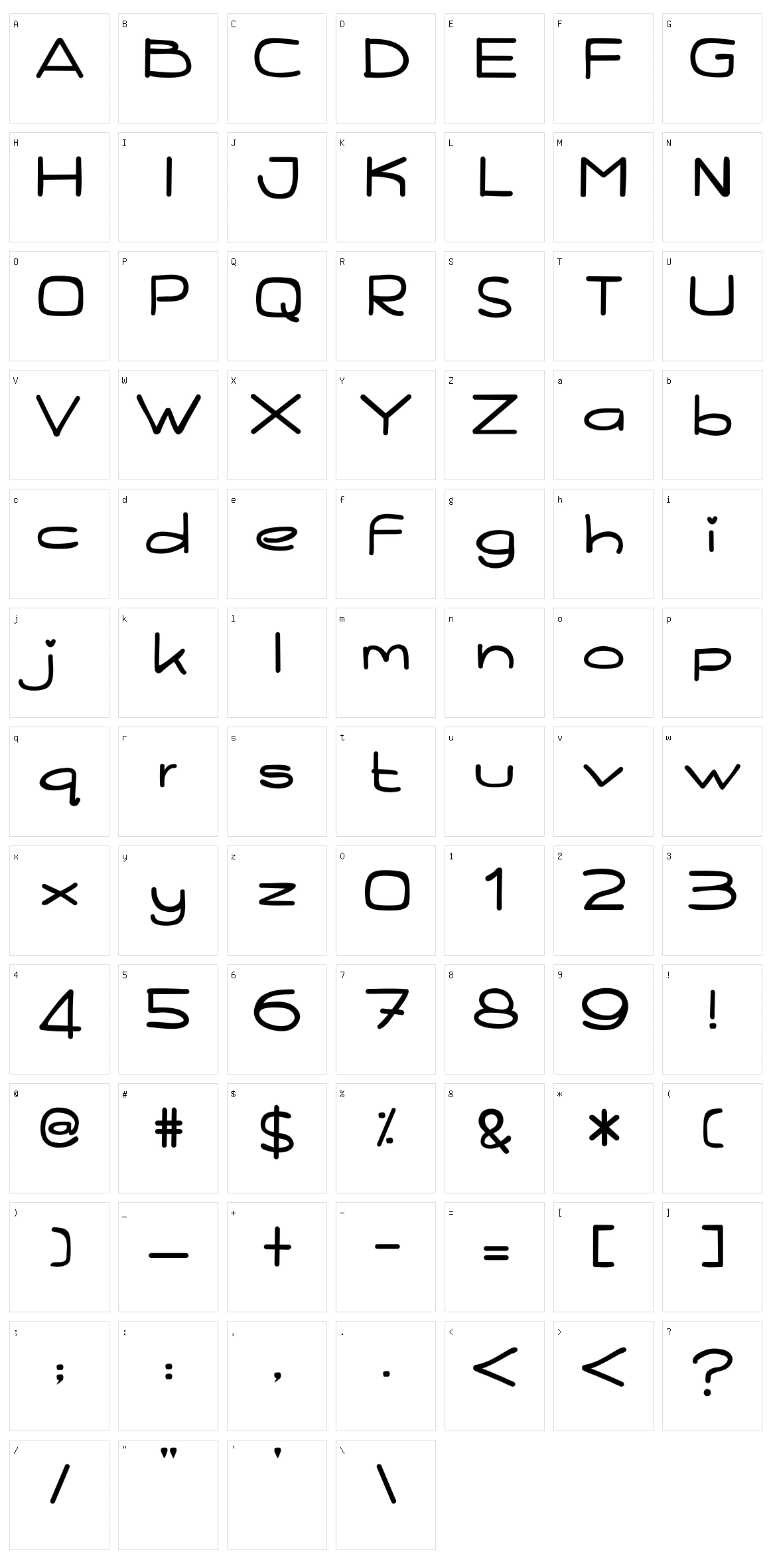 Kiddy Character Set