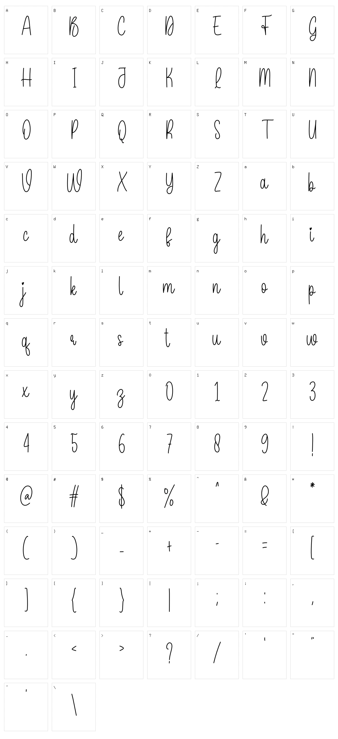 Kiddy Character Set
