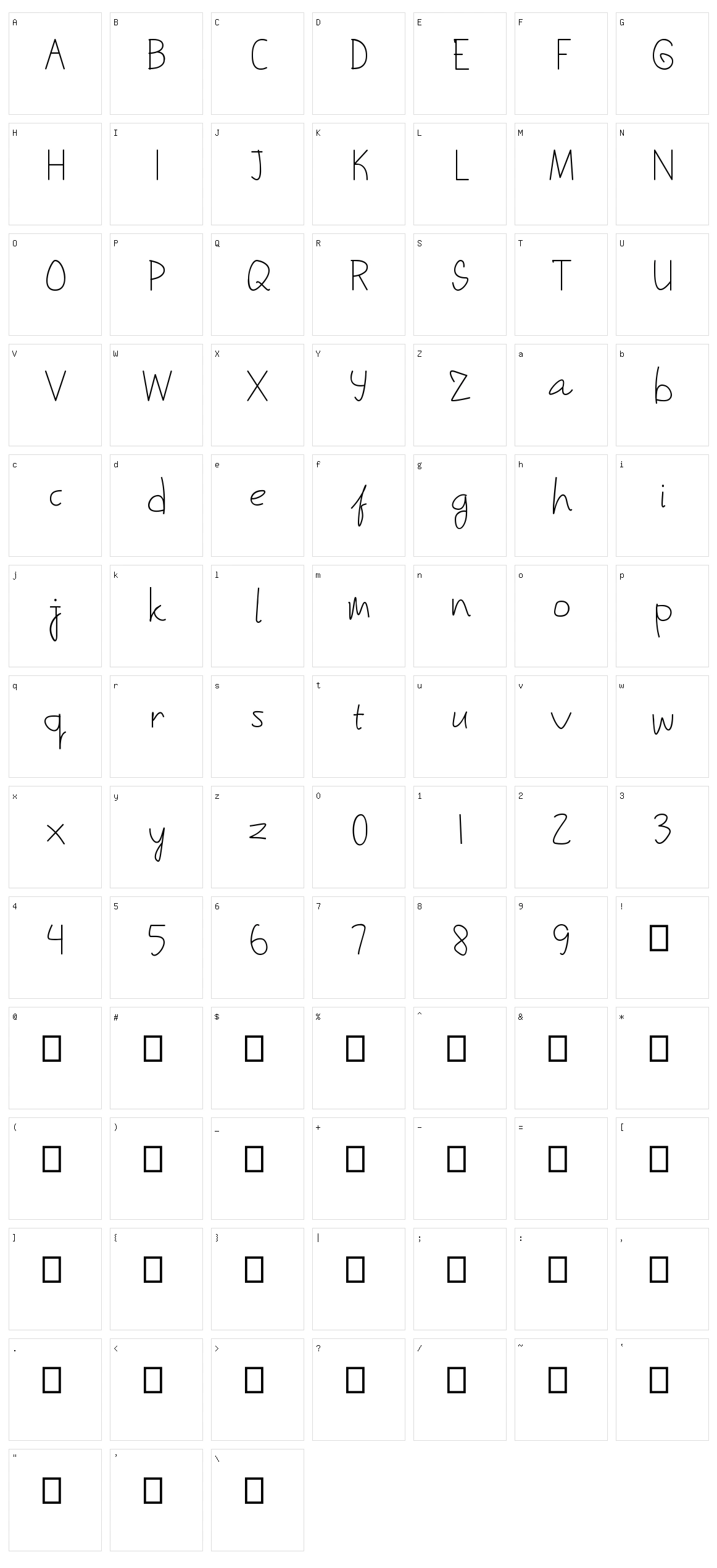Kids Note Character Set