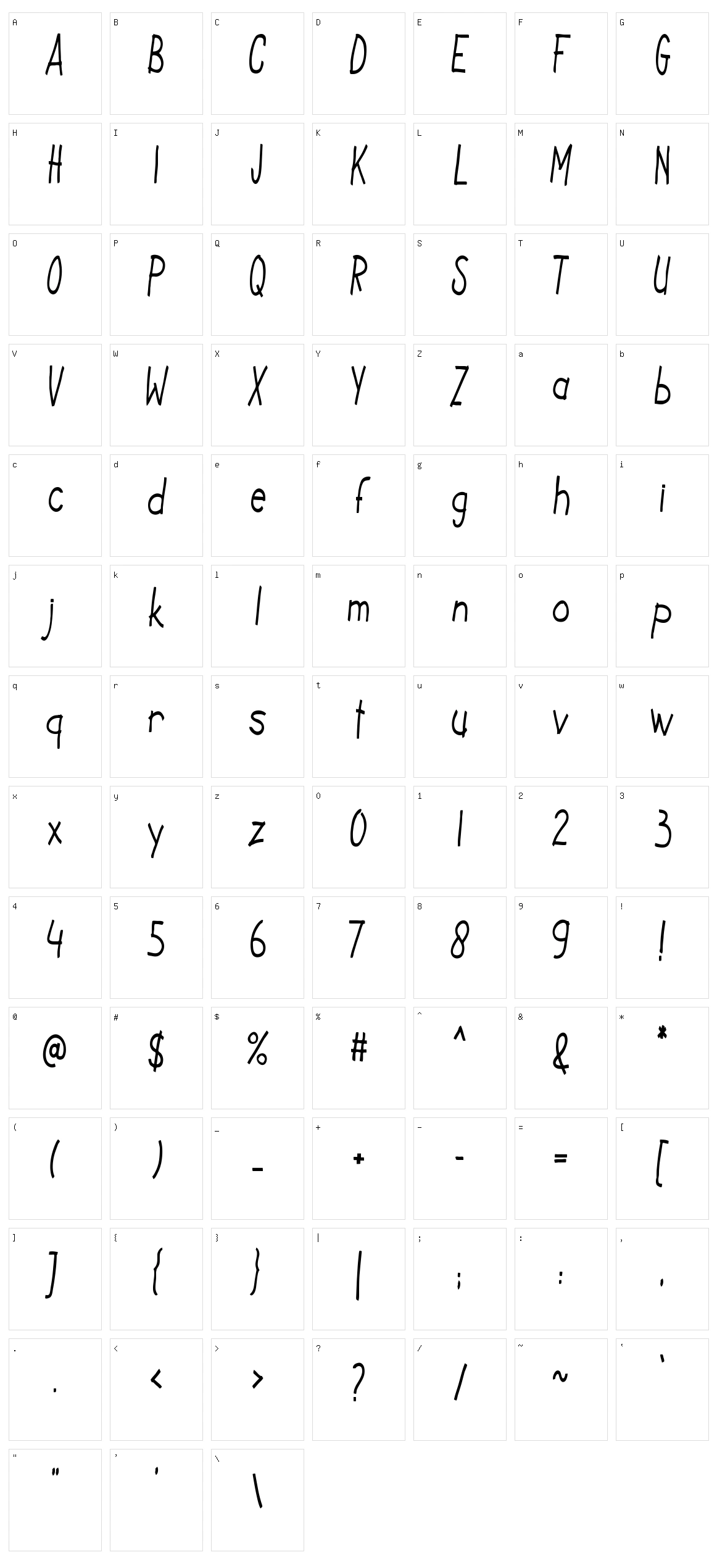 Kids Note Character Set