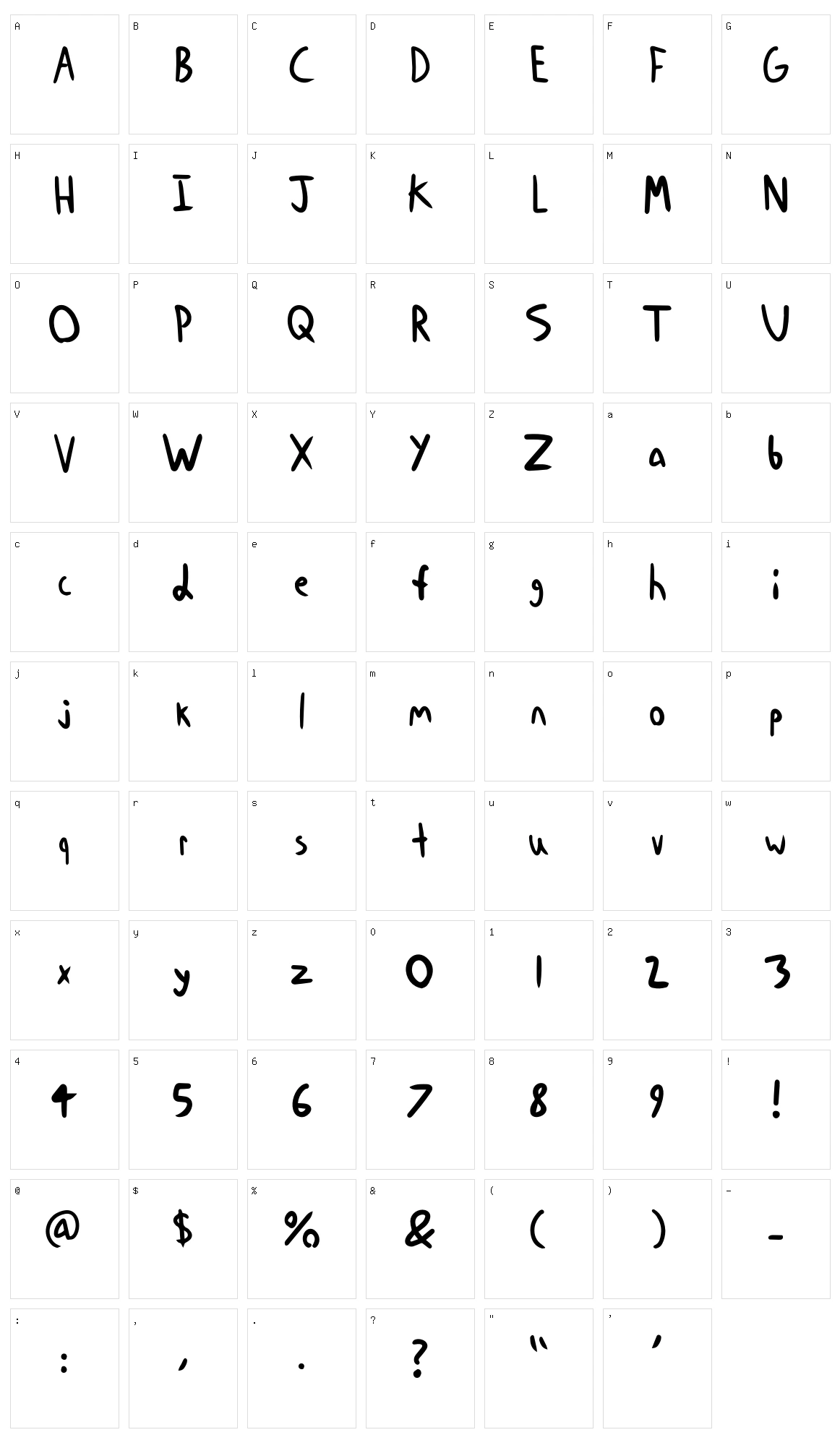 Kill Dill Character Set