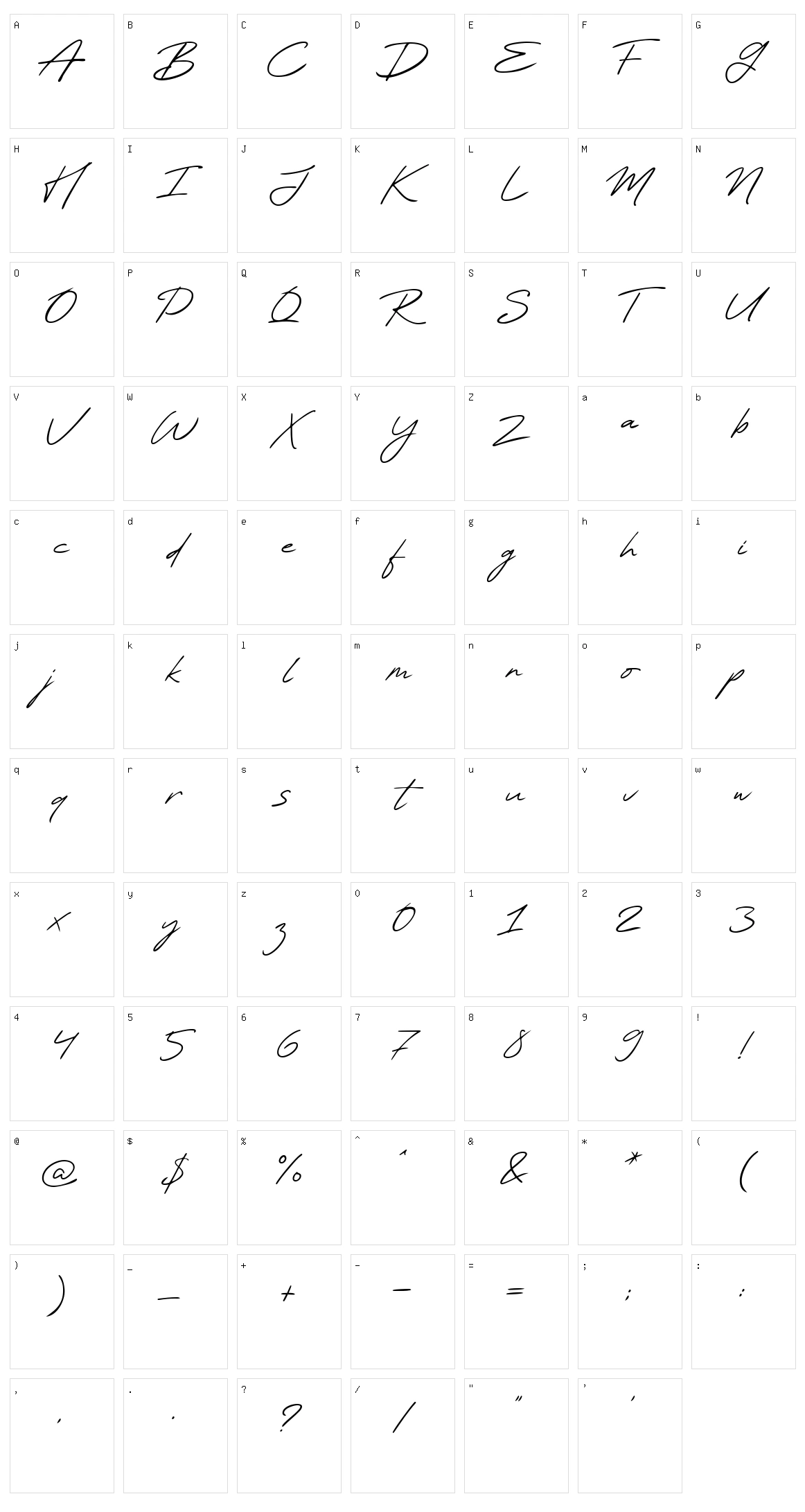 Kind Regards Character Set