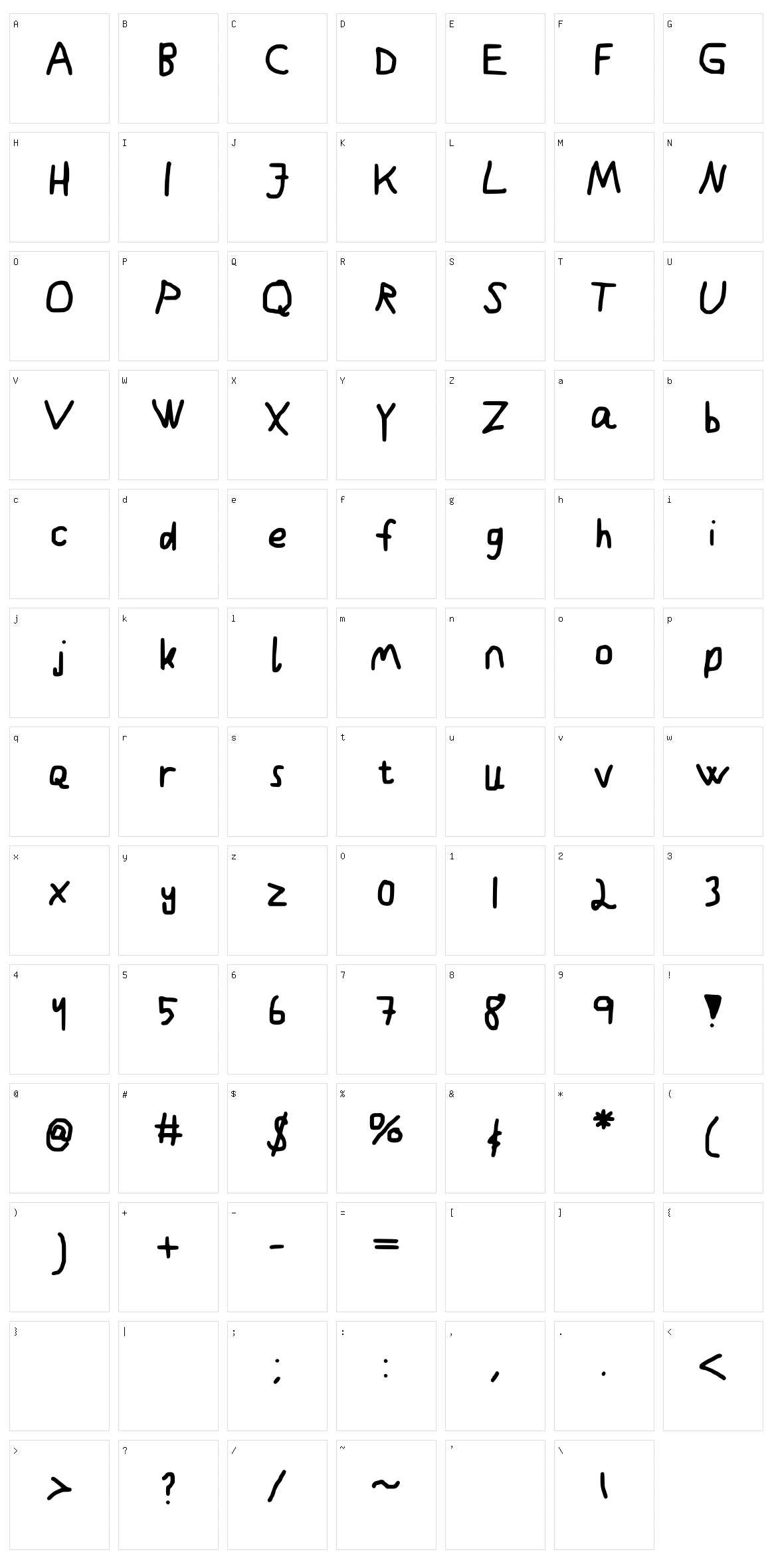 Kindergarden Character Set