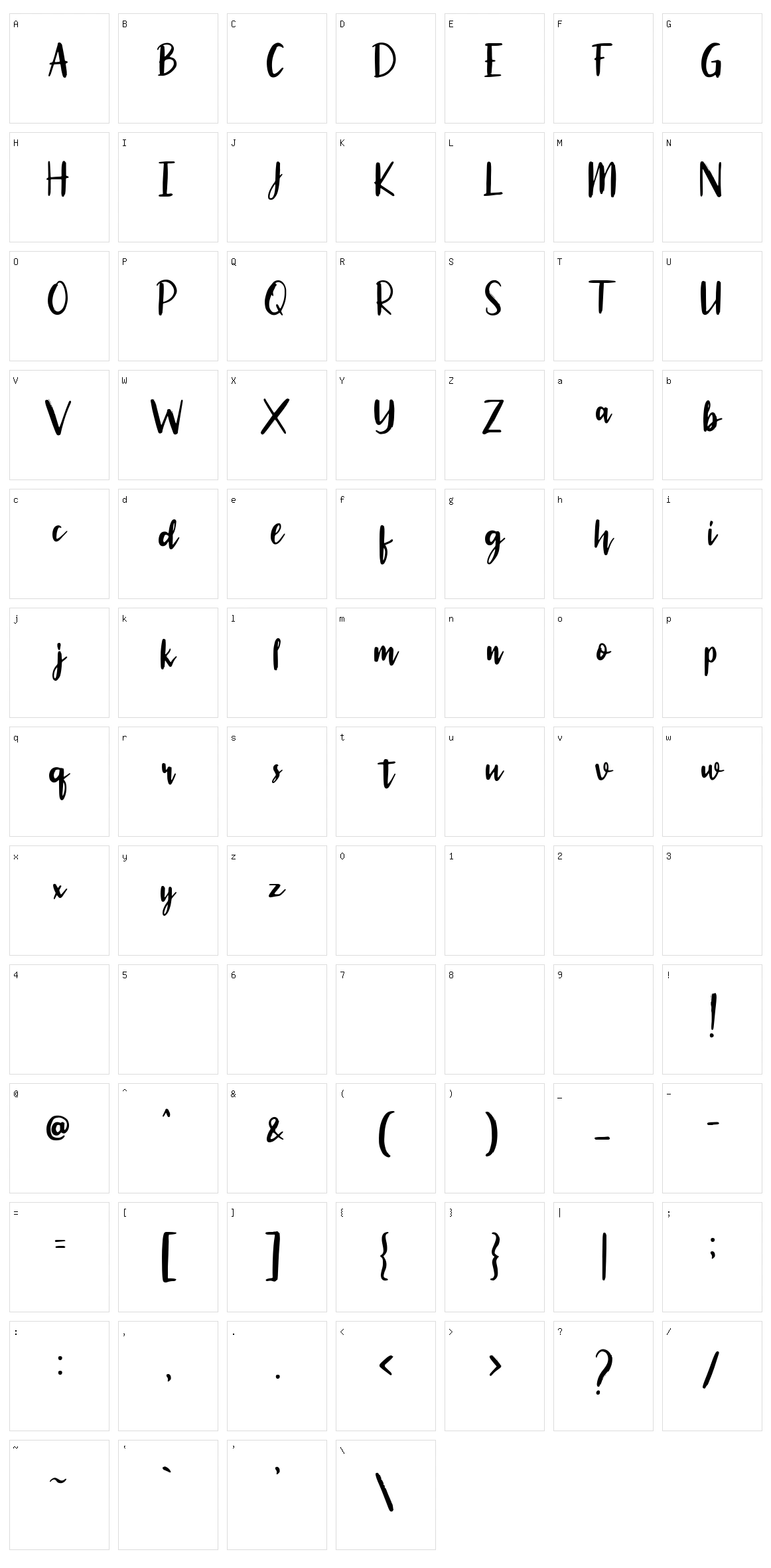 Kingtone Character Set