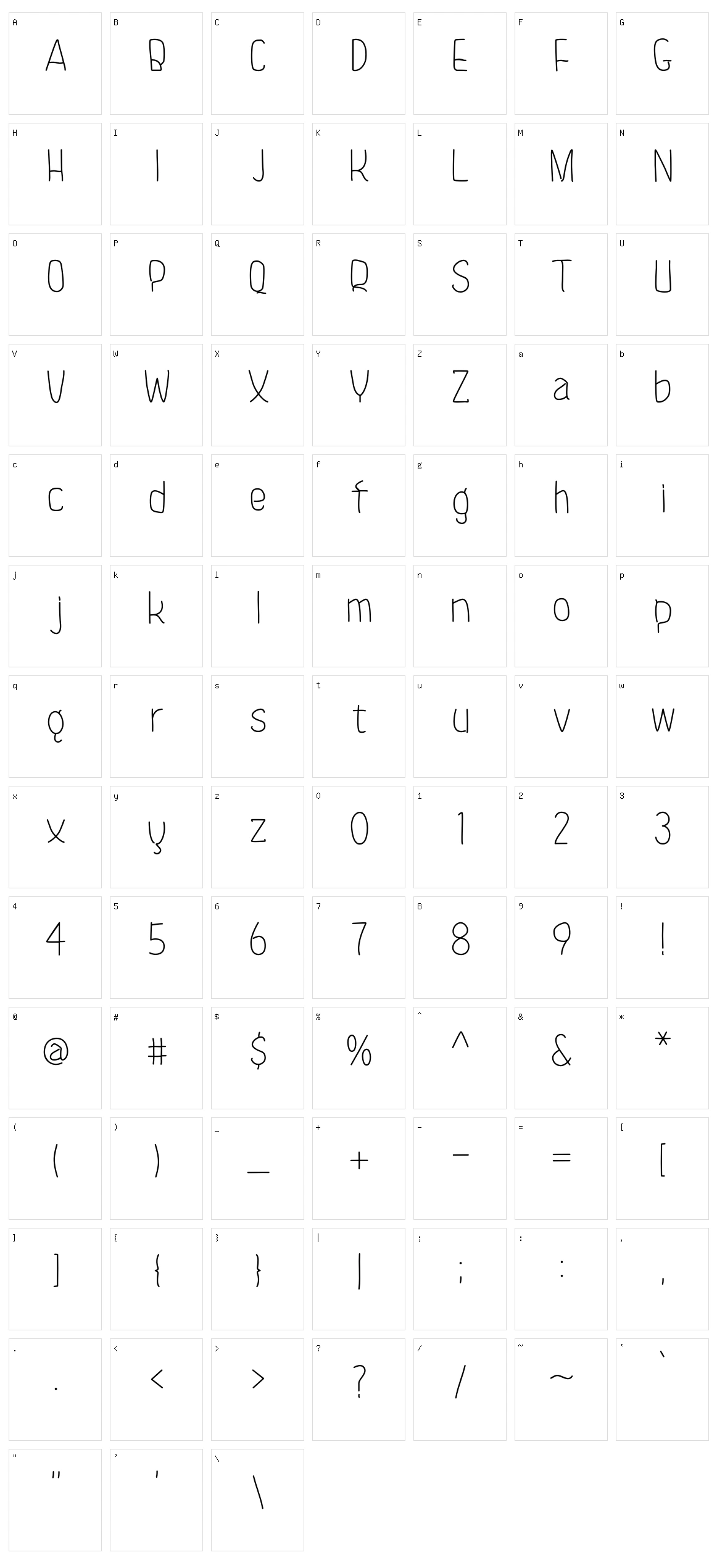 Kinoko Character Set