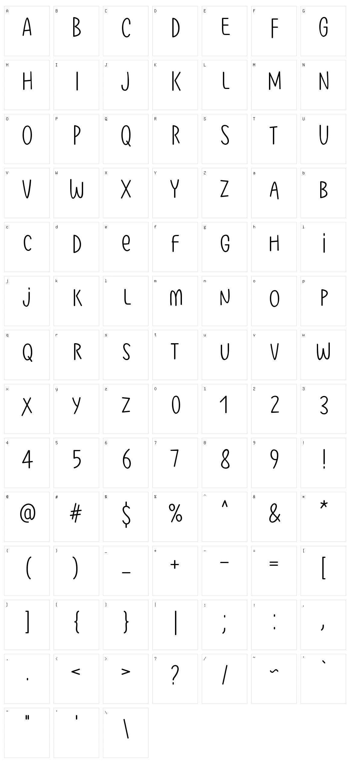 Kisah Ceritra Character Set