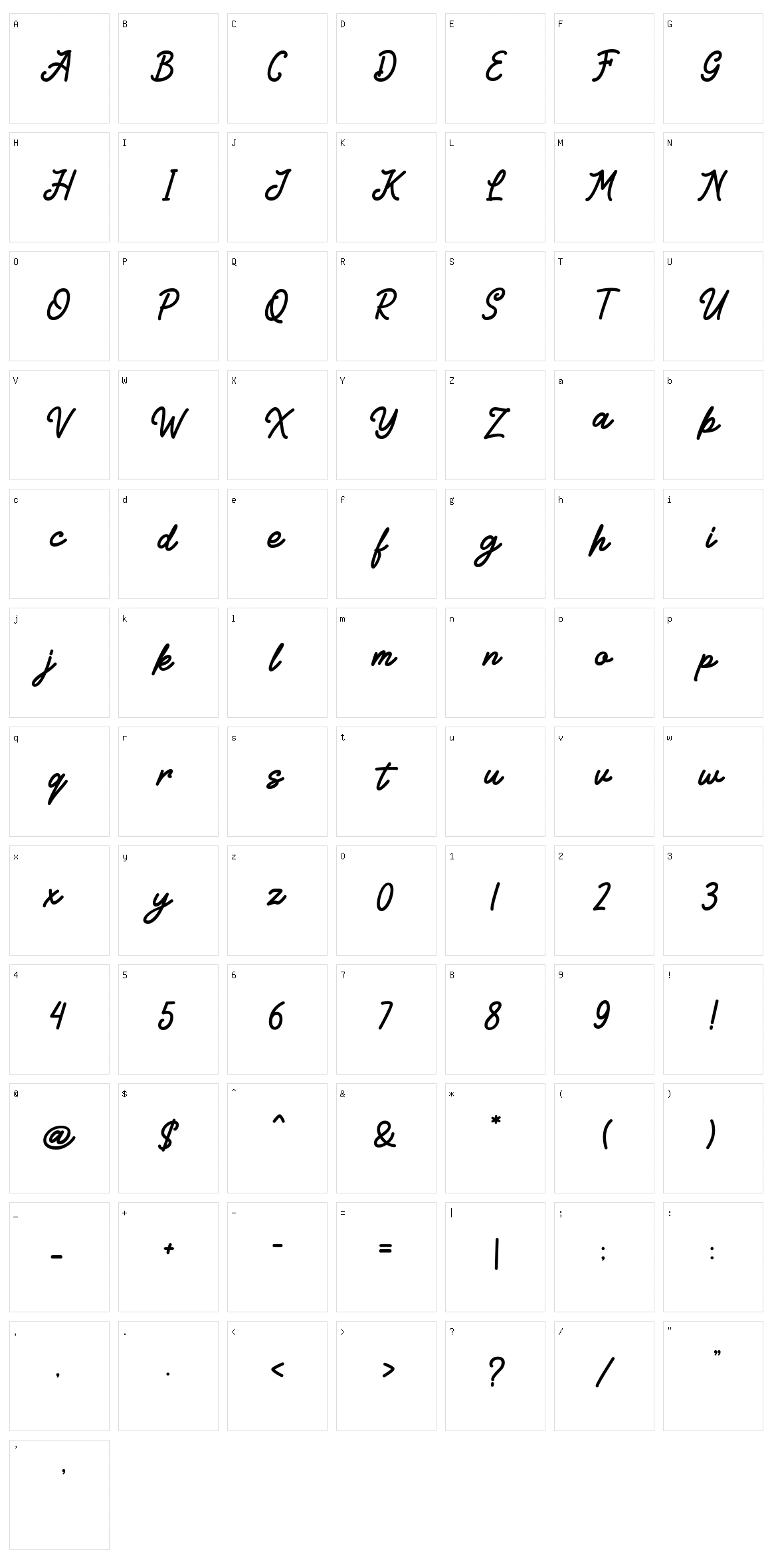 Kitabisa Character Set