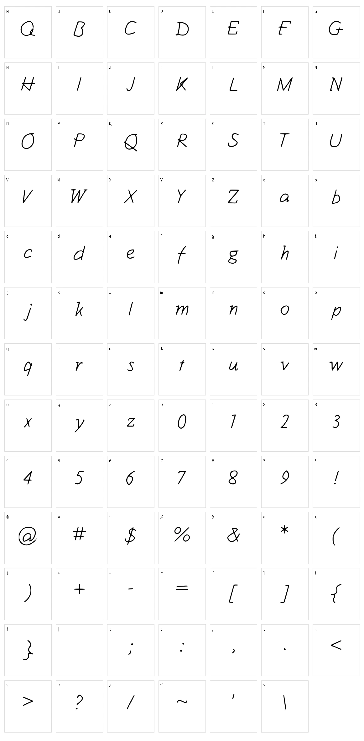 Kiwii Character Set