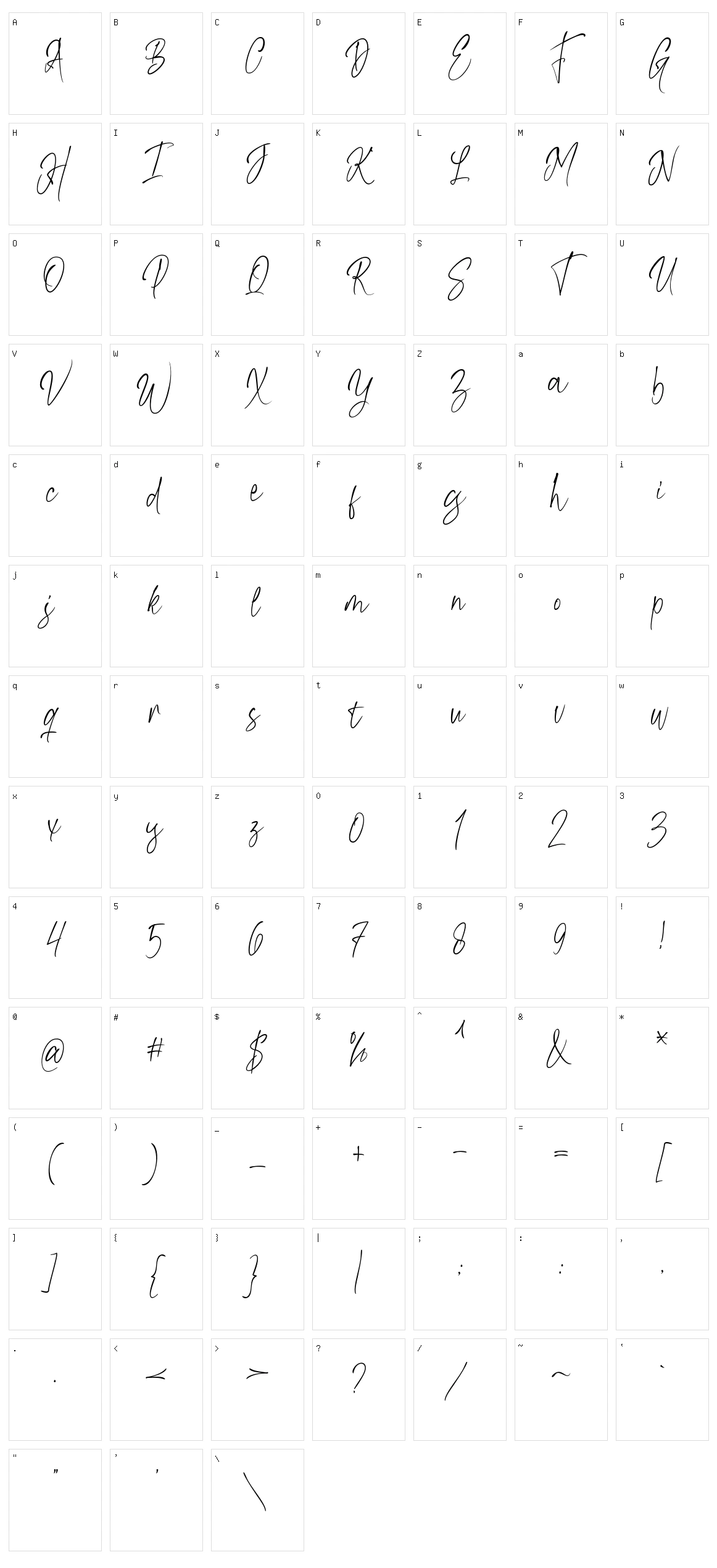 Kiysoom Signature Character Set