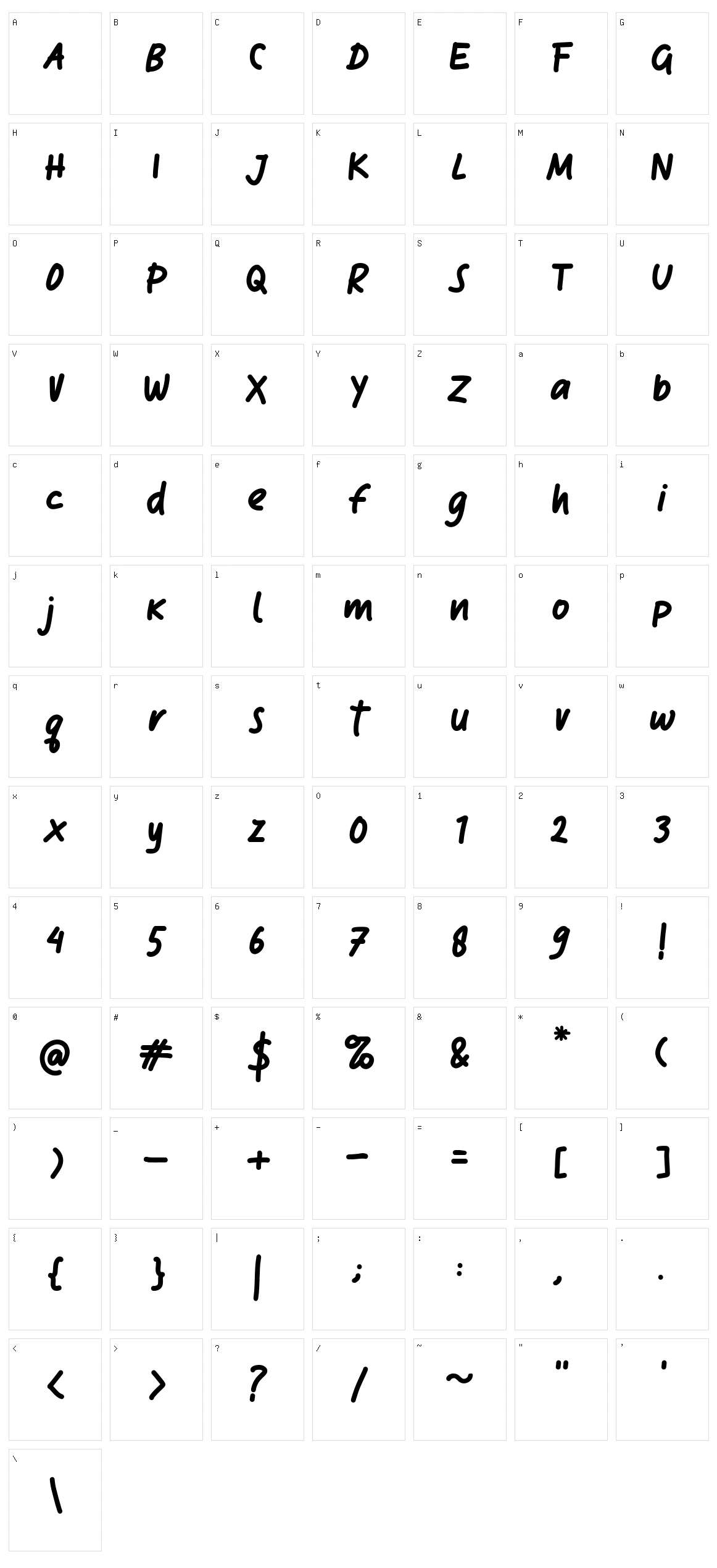 Klefont Mooncrat Character Set