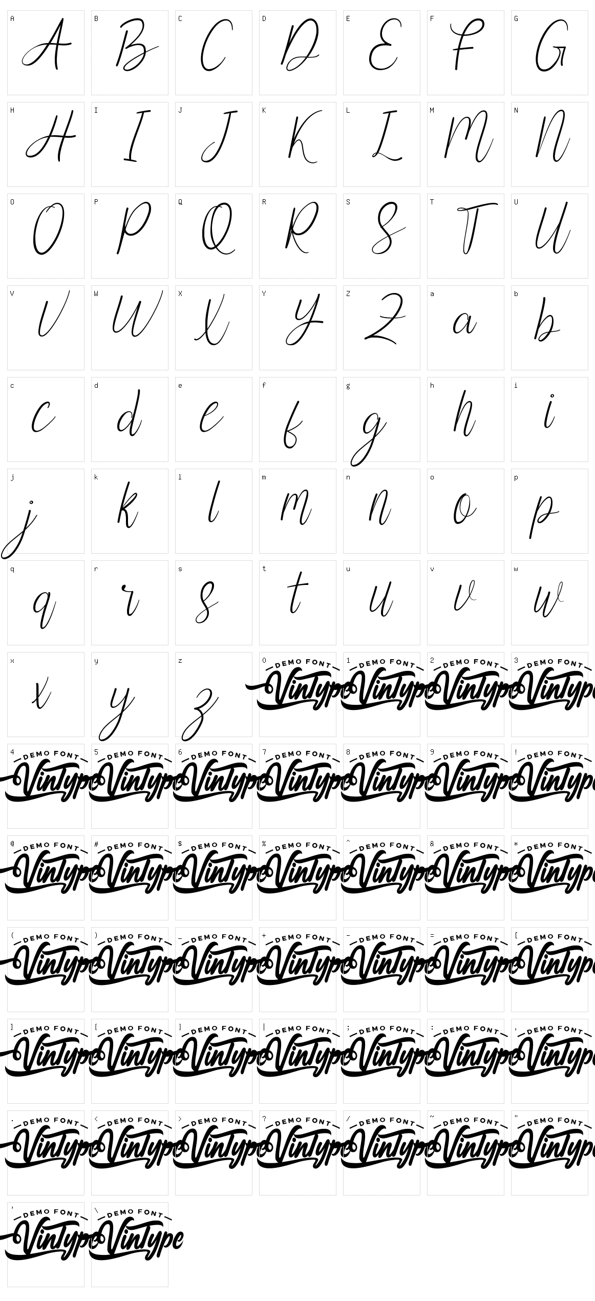 Knowingness Character Set
