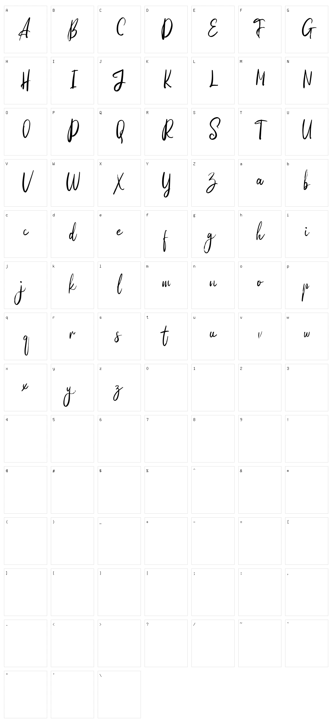 Kodute Character Set