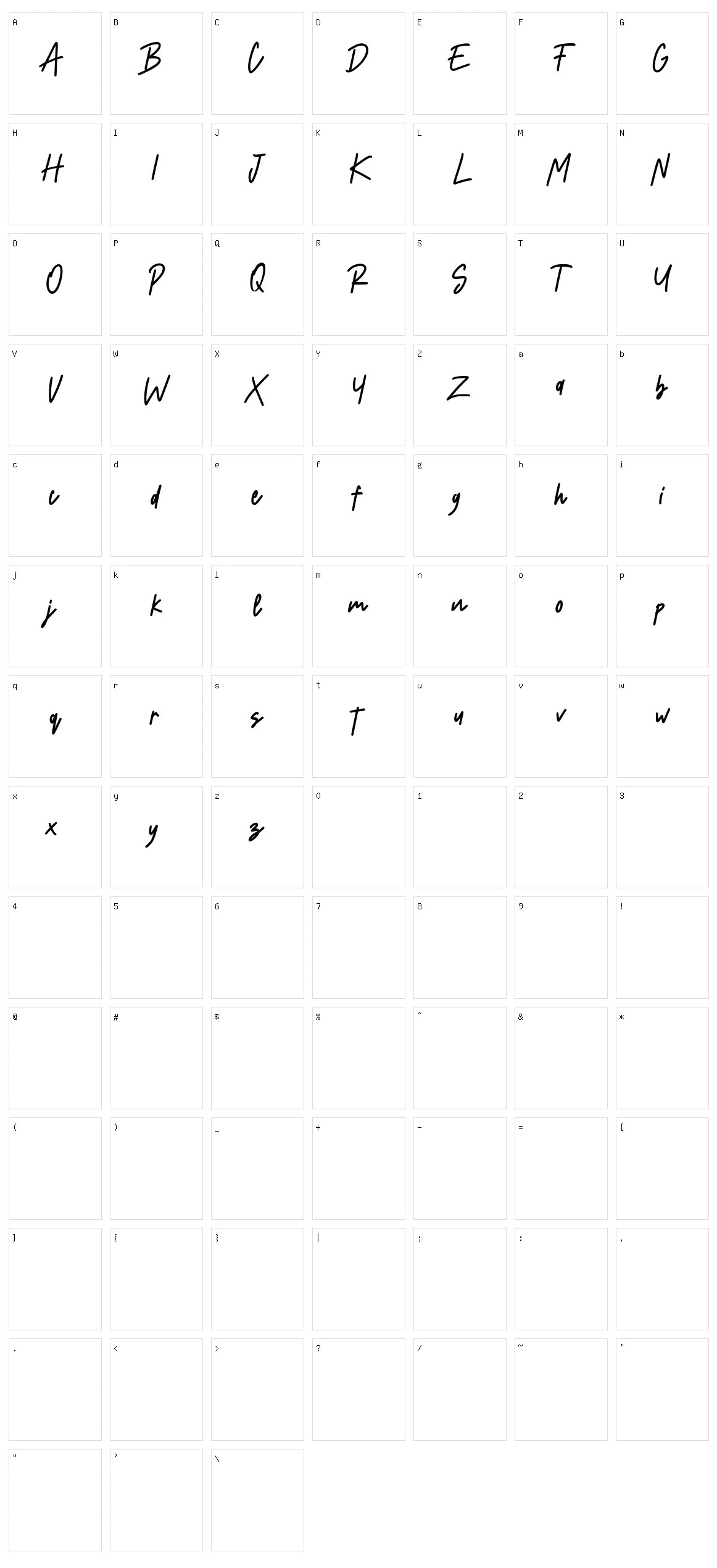 Koffiesta Character Set