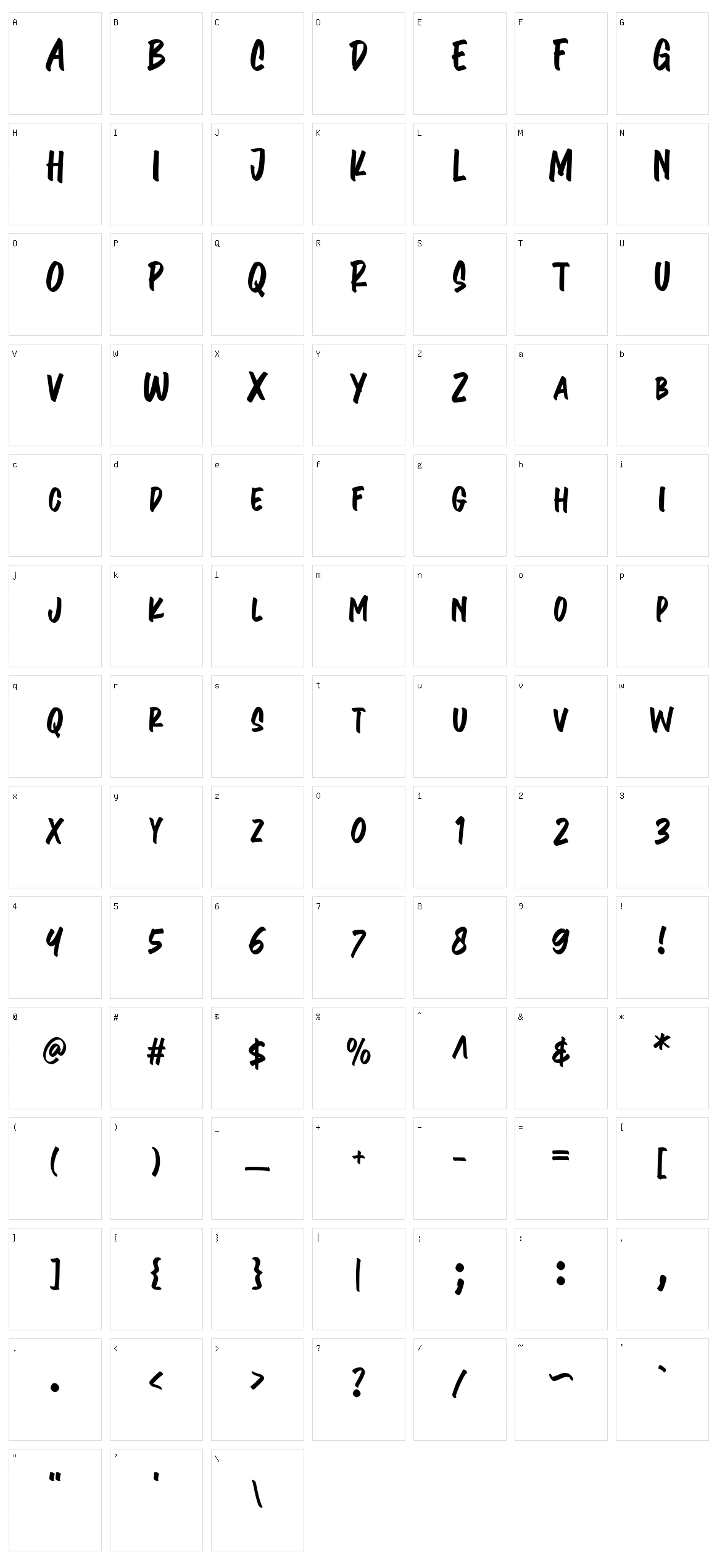 Komersie Character Set