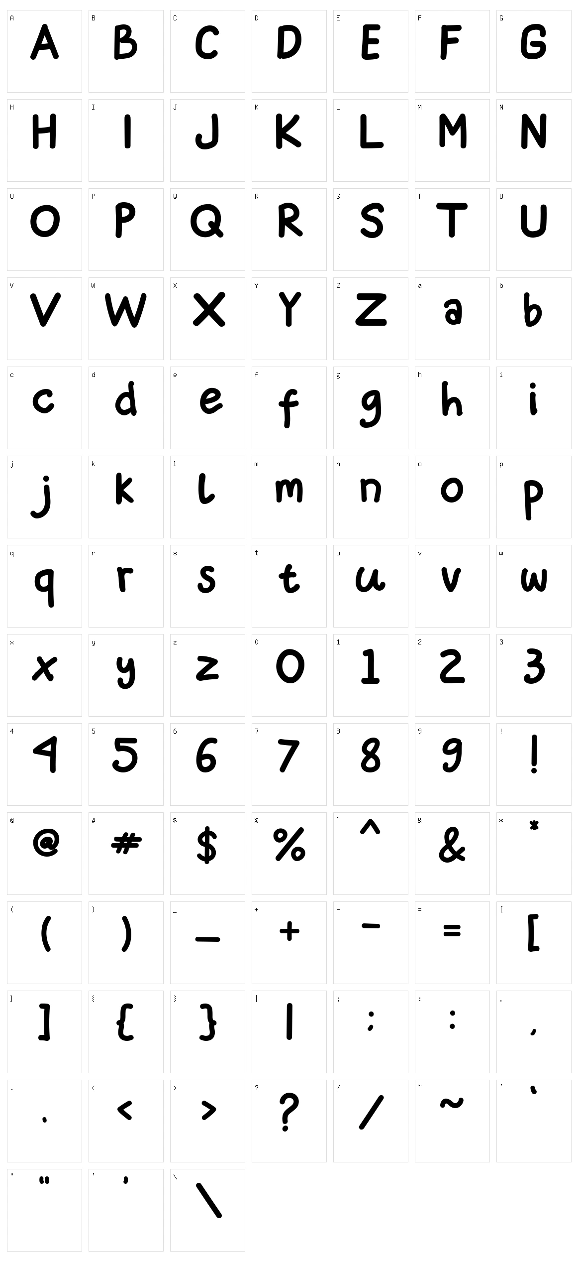 Komicak Character Set