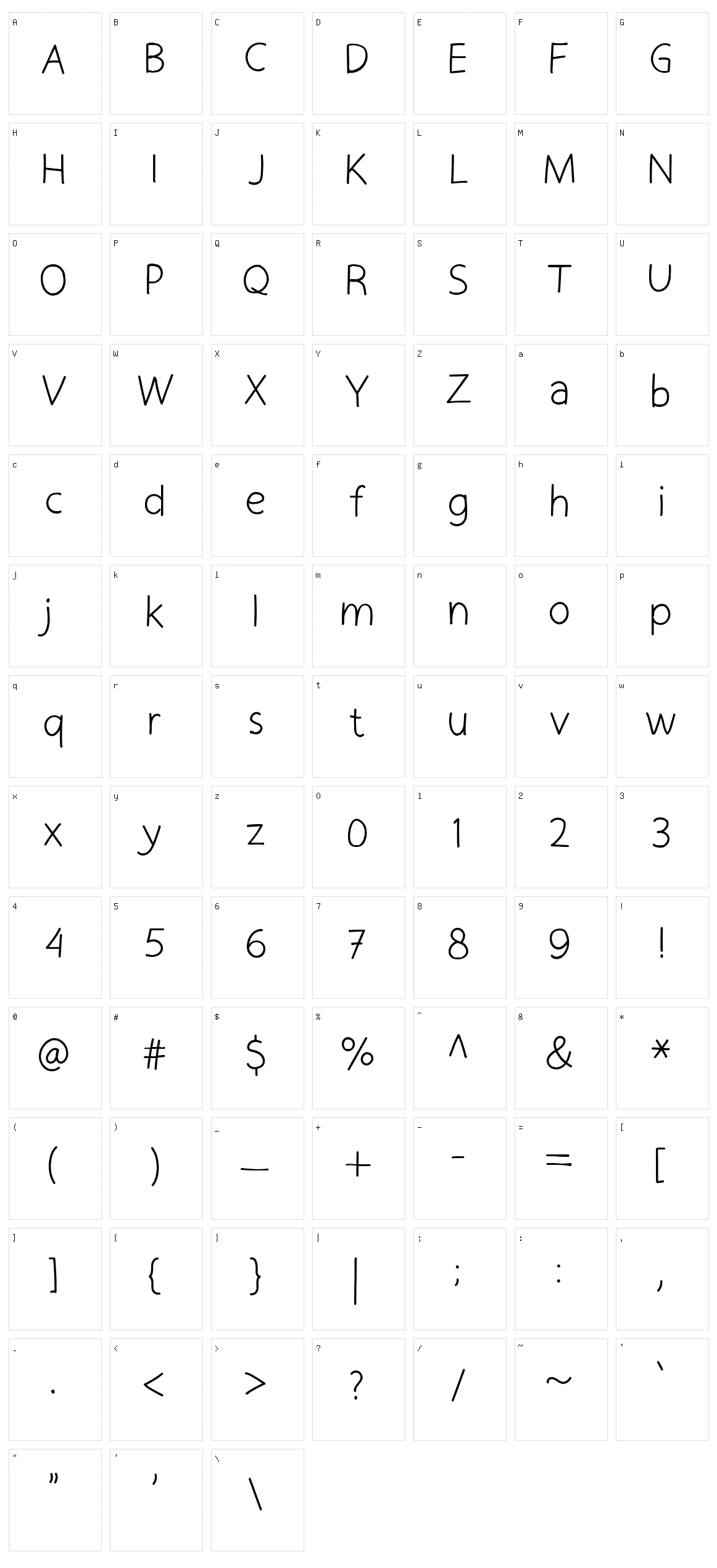 Komiko Character Set