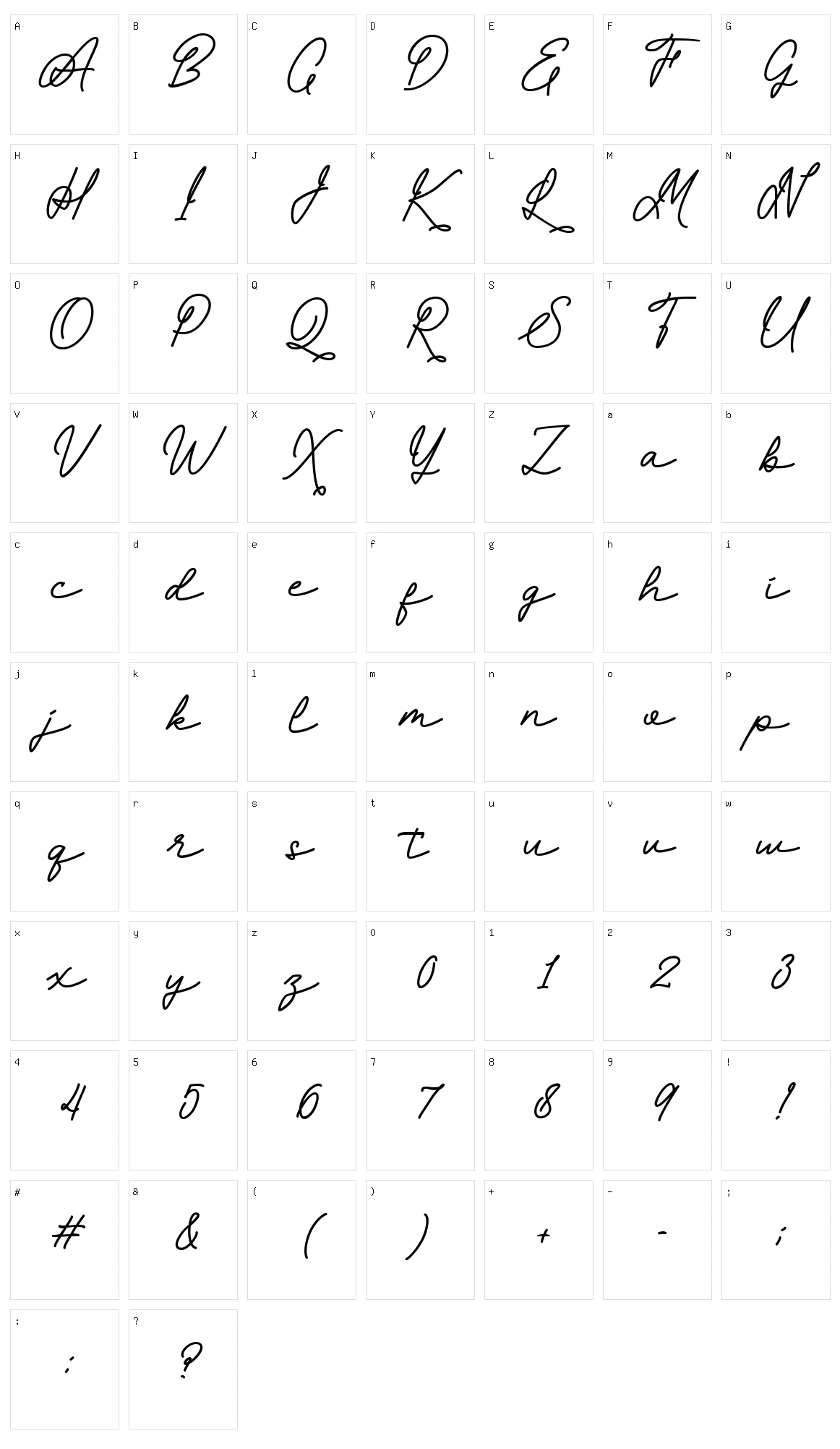 Komsiyochi Character Set