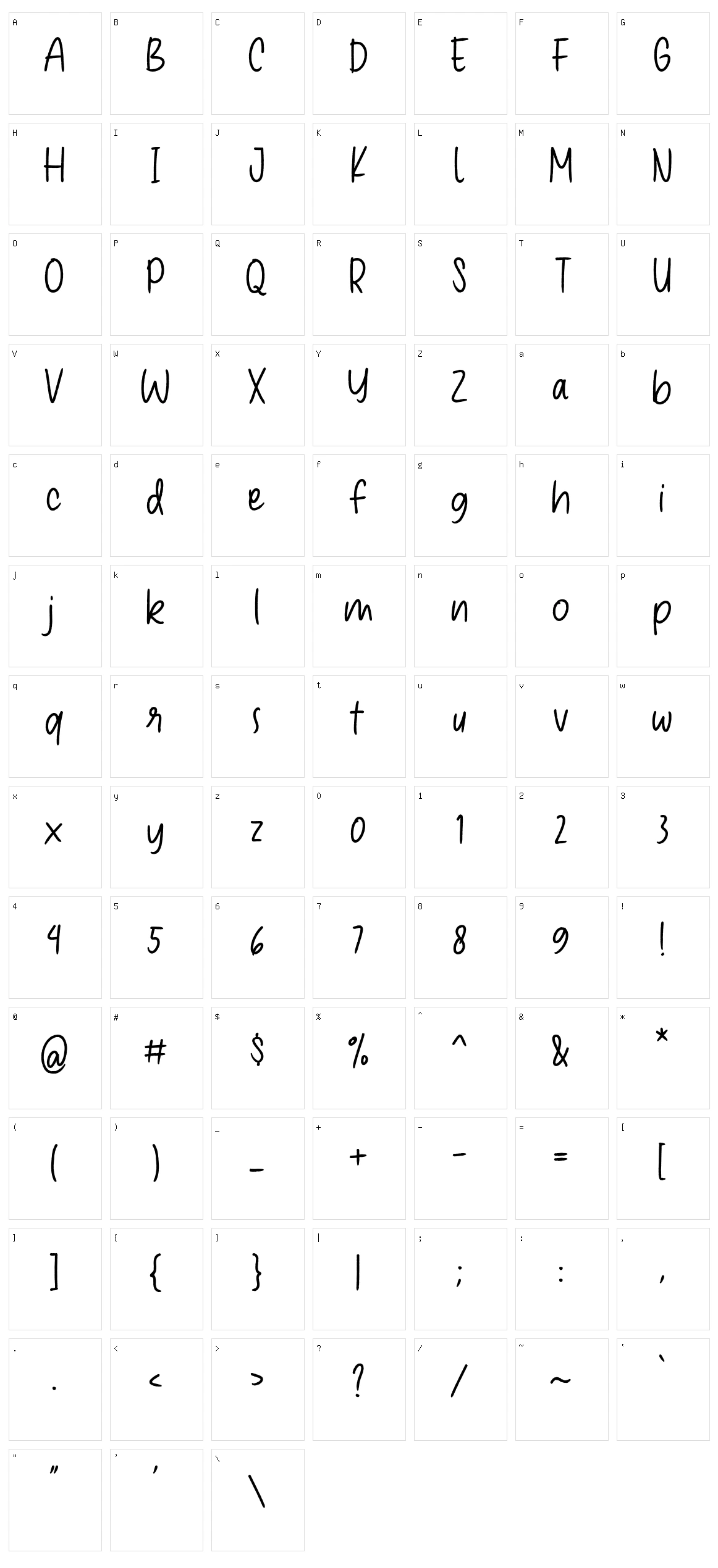 Koplak Character Set