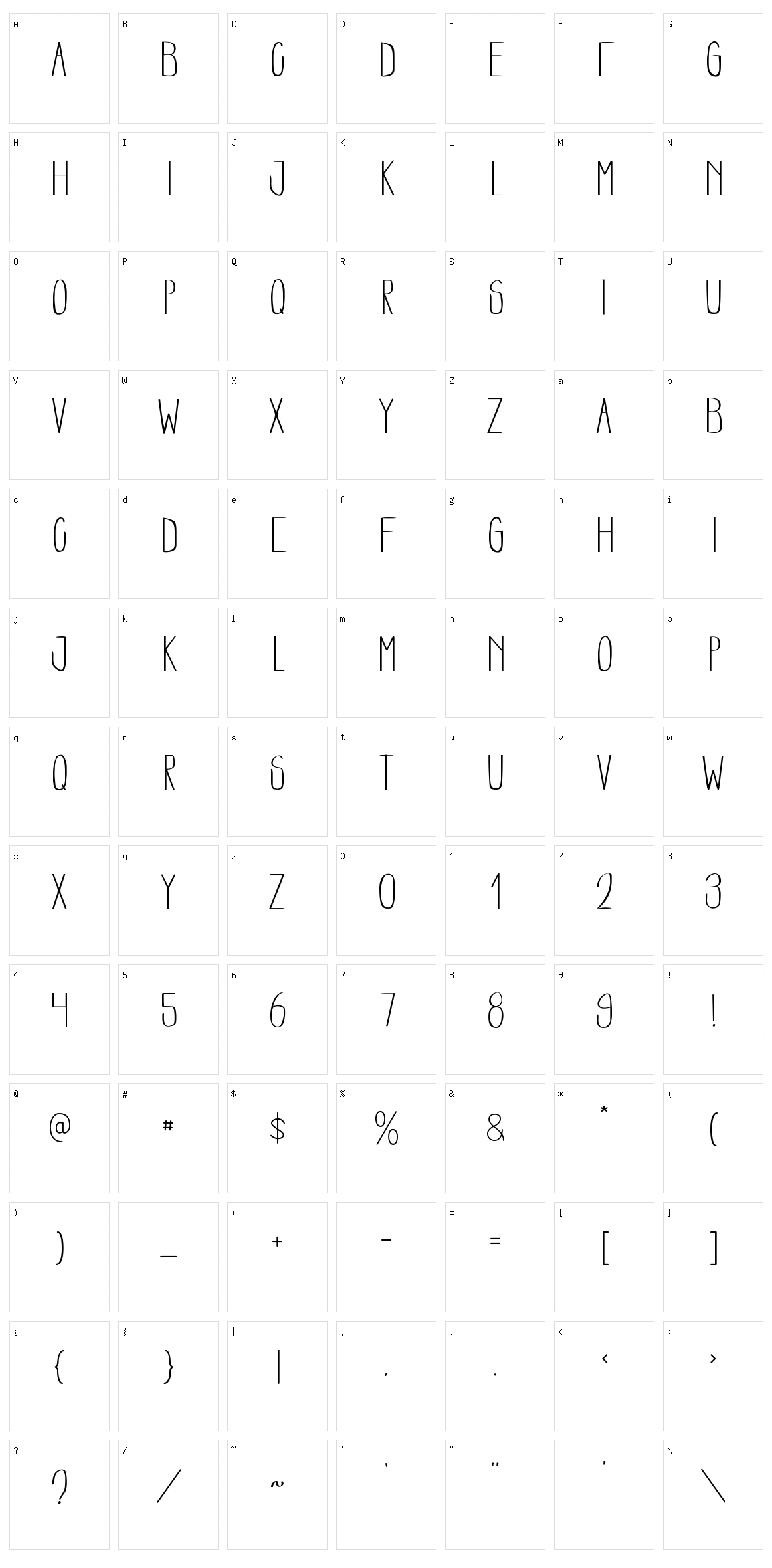Kotak Pensil Character Set
