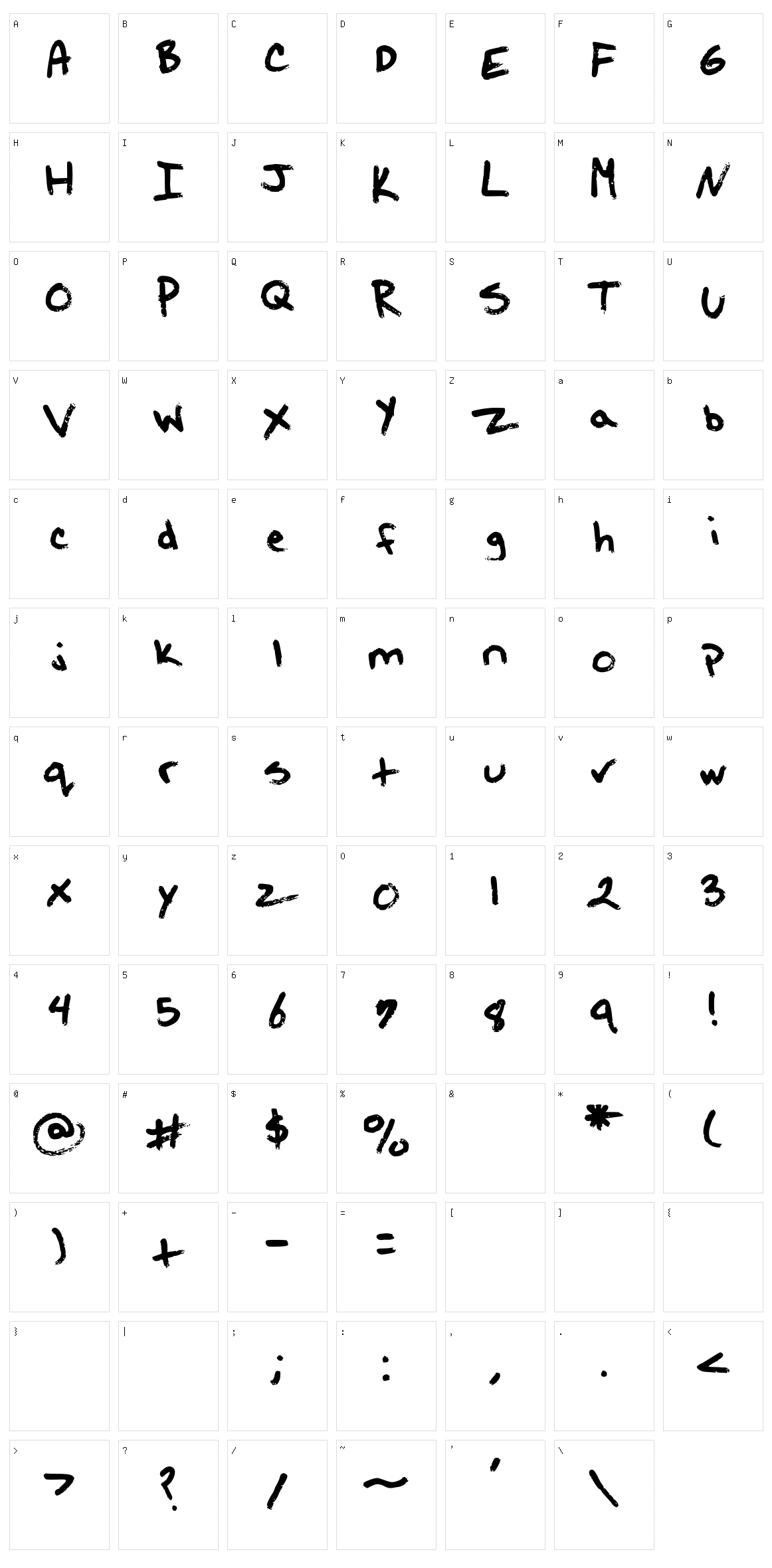 Kourtneys Mustache Character Set