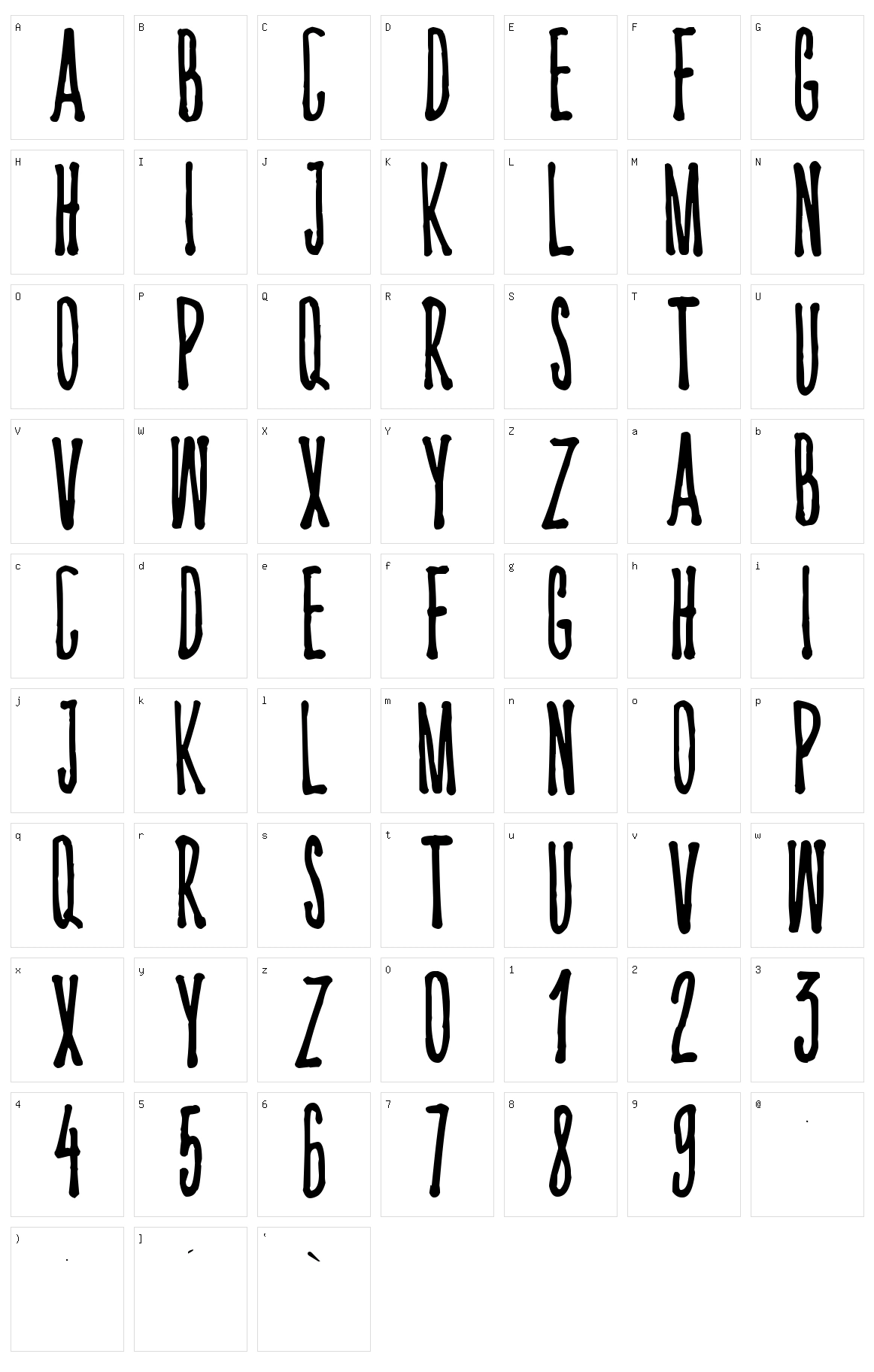 Kriips Character Set