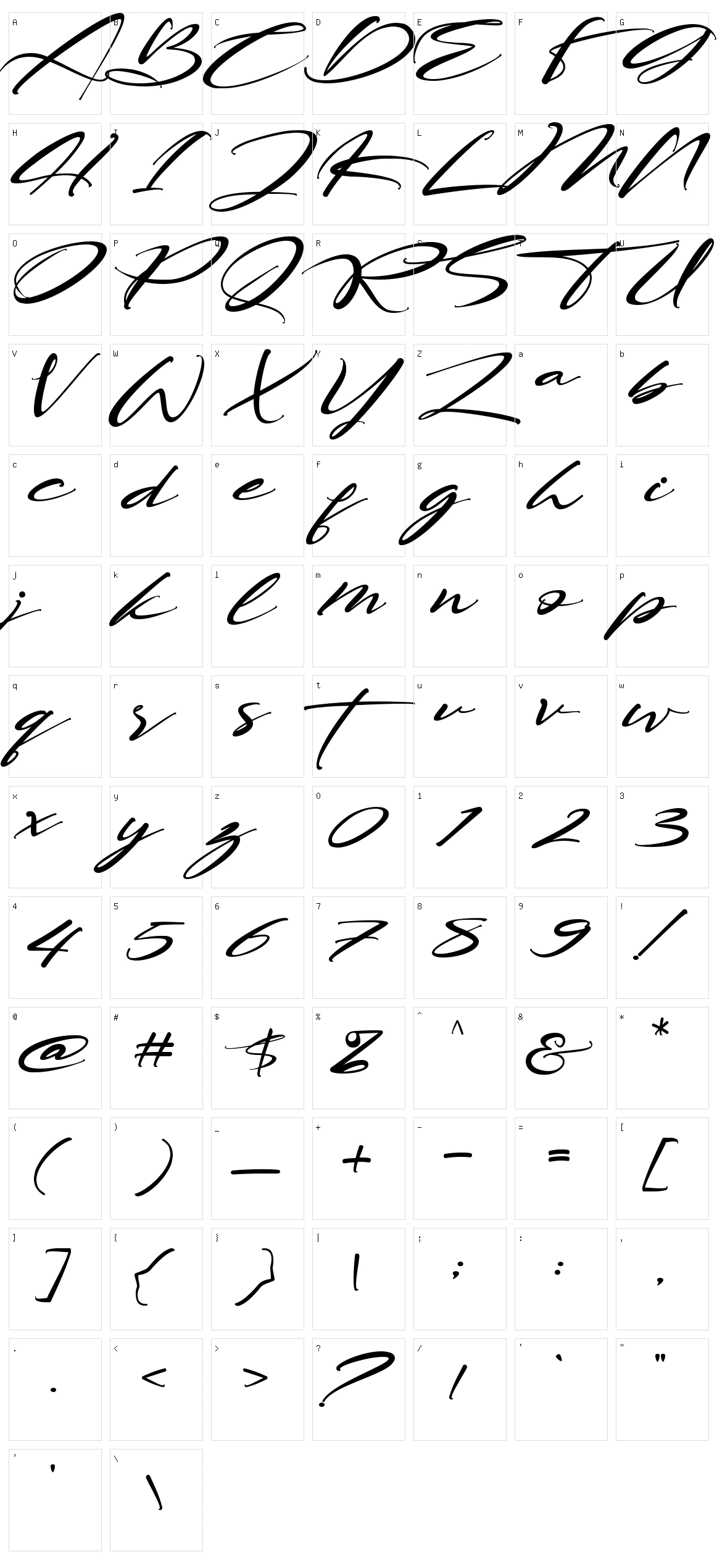 Kristabelle Character Set