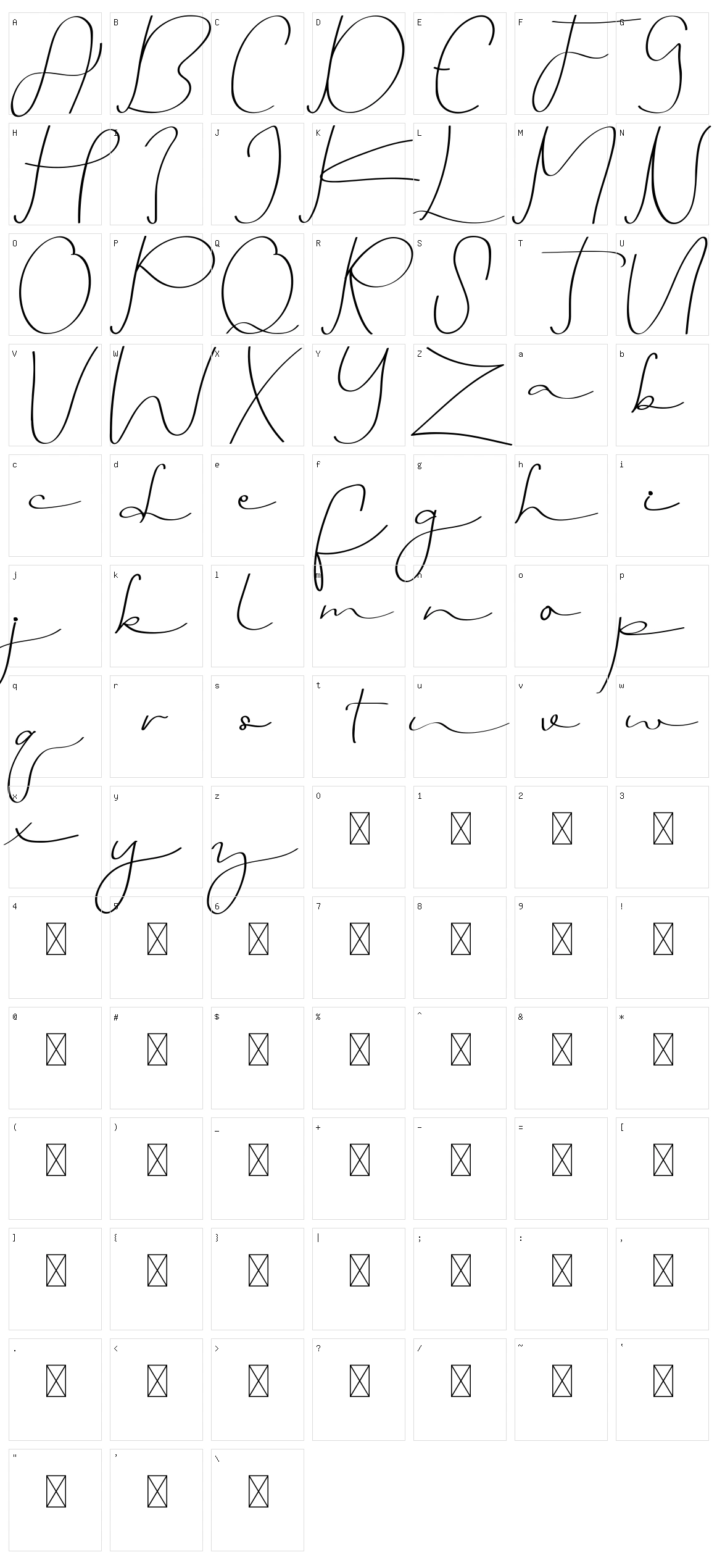 Krisward Character Set