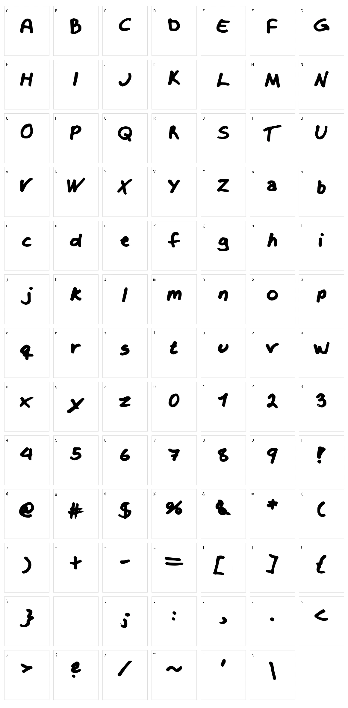 Krizzy Character Set