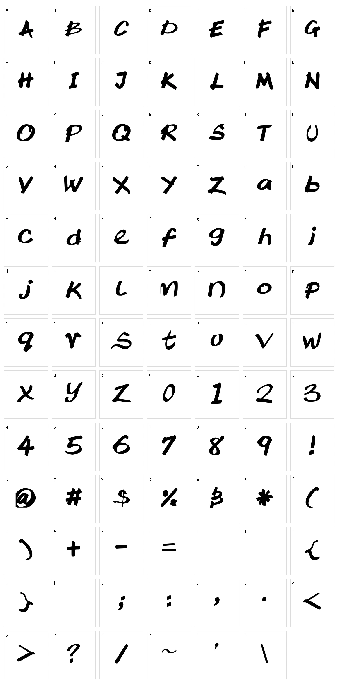 Ktochi Character Set