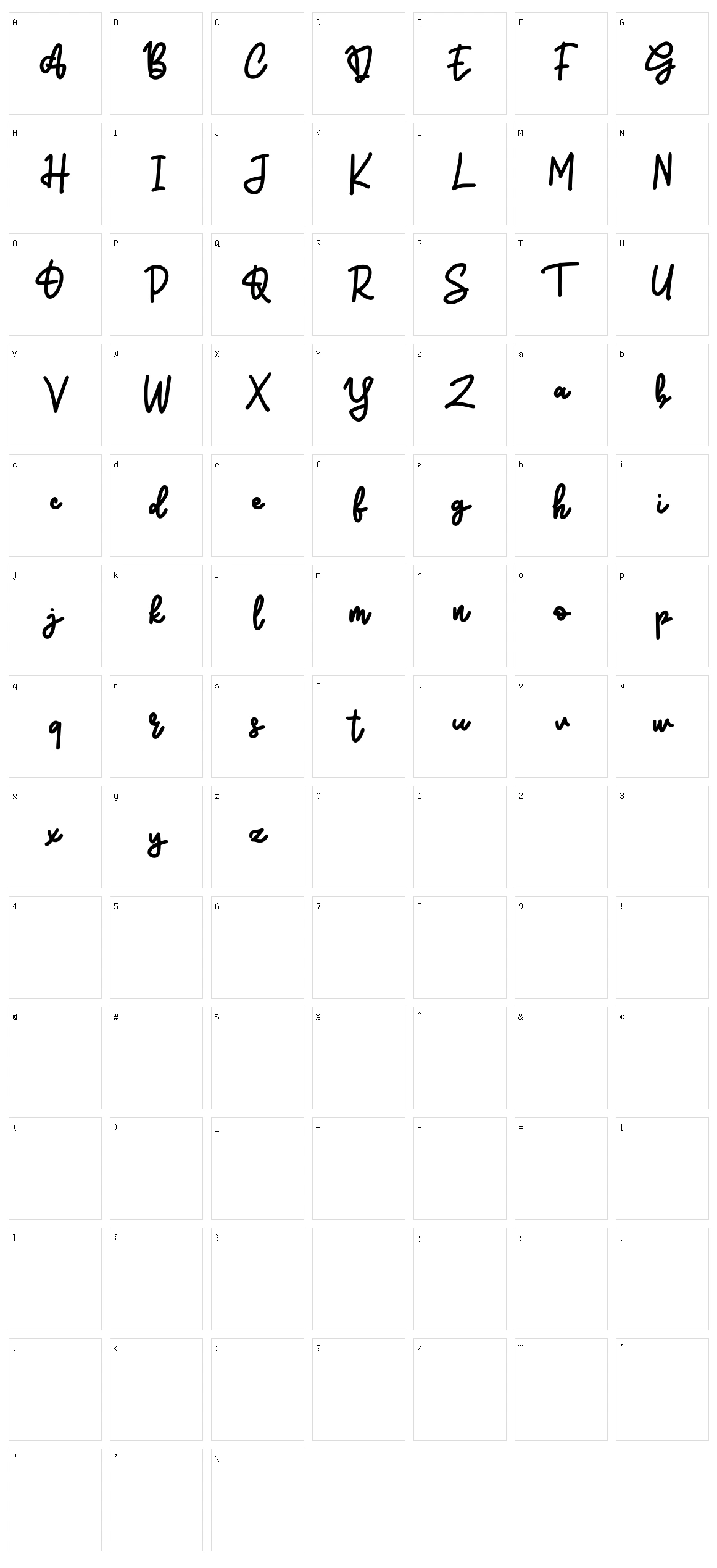 Kubite Character Set