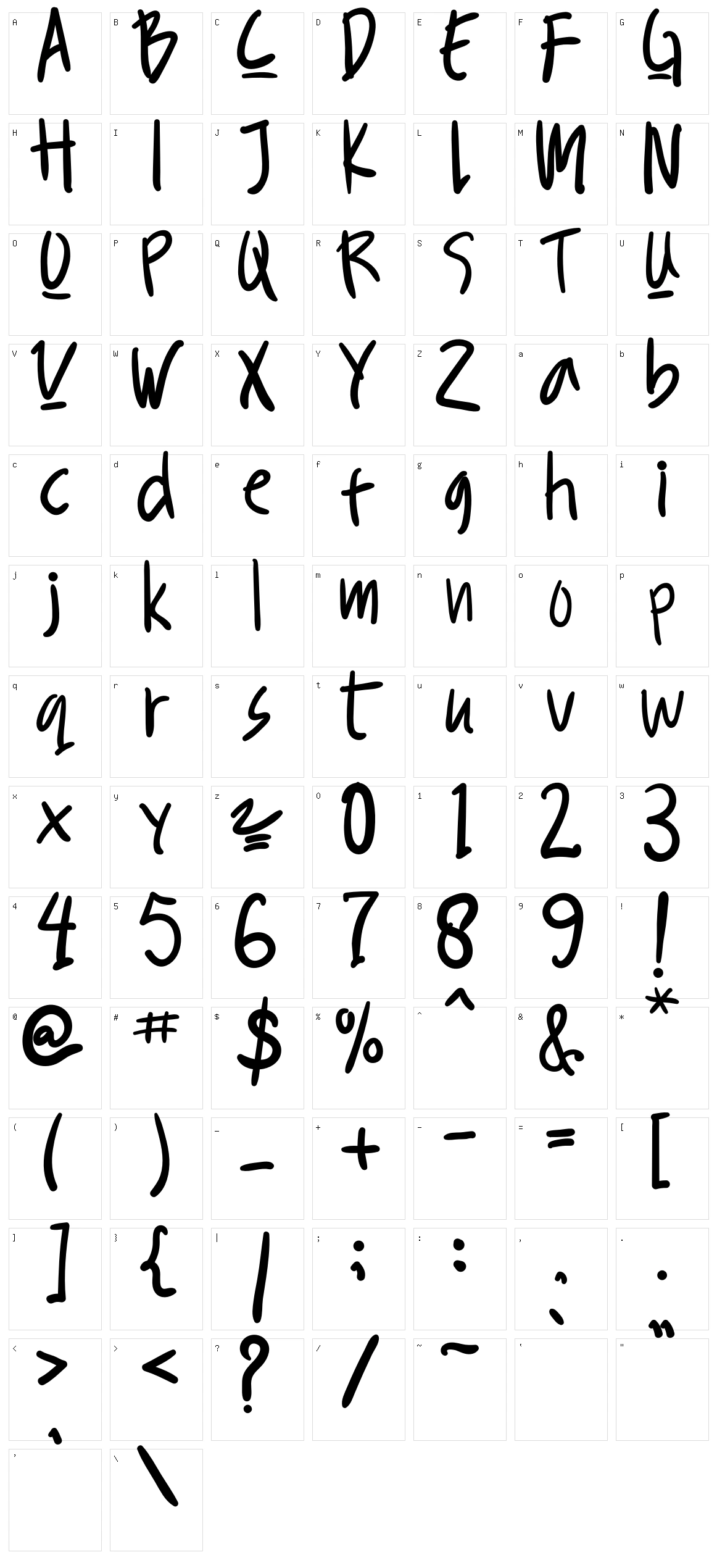 Kukuru Honey Character Set
